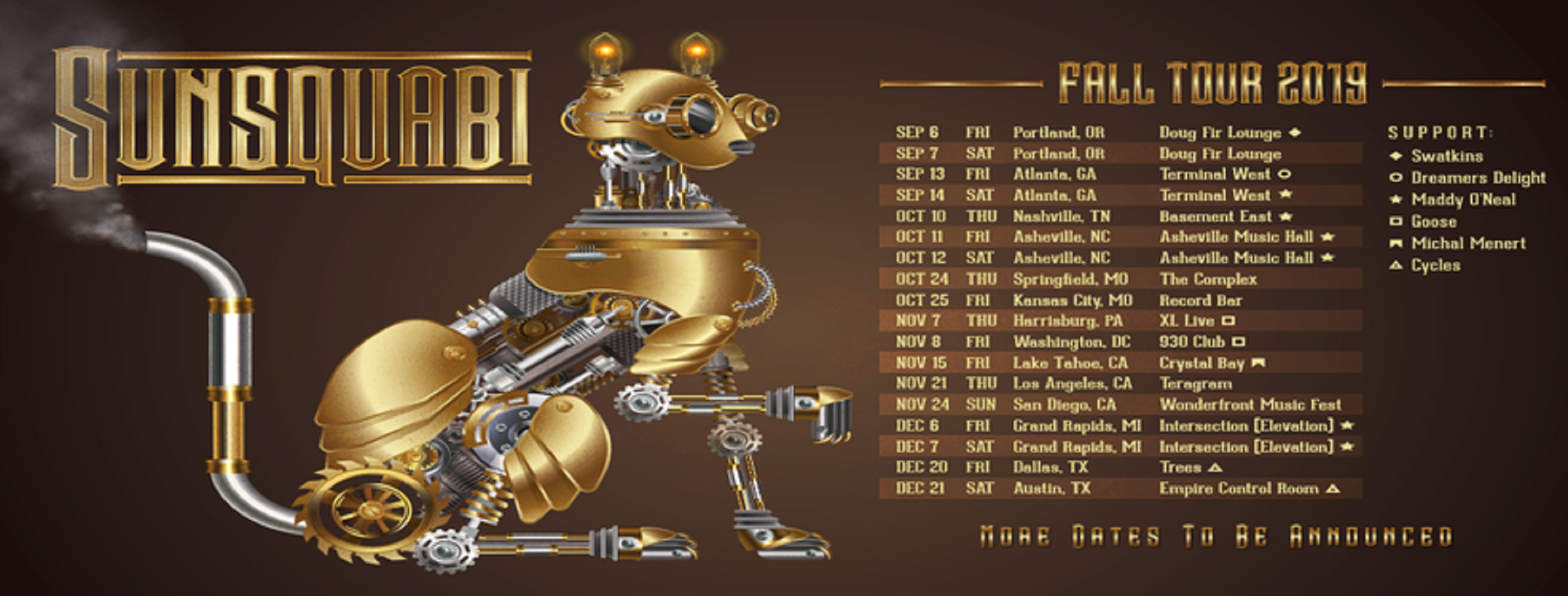 SunSquabi Announces 2019 Fall Tour