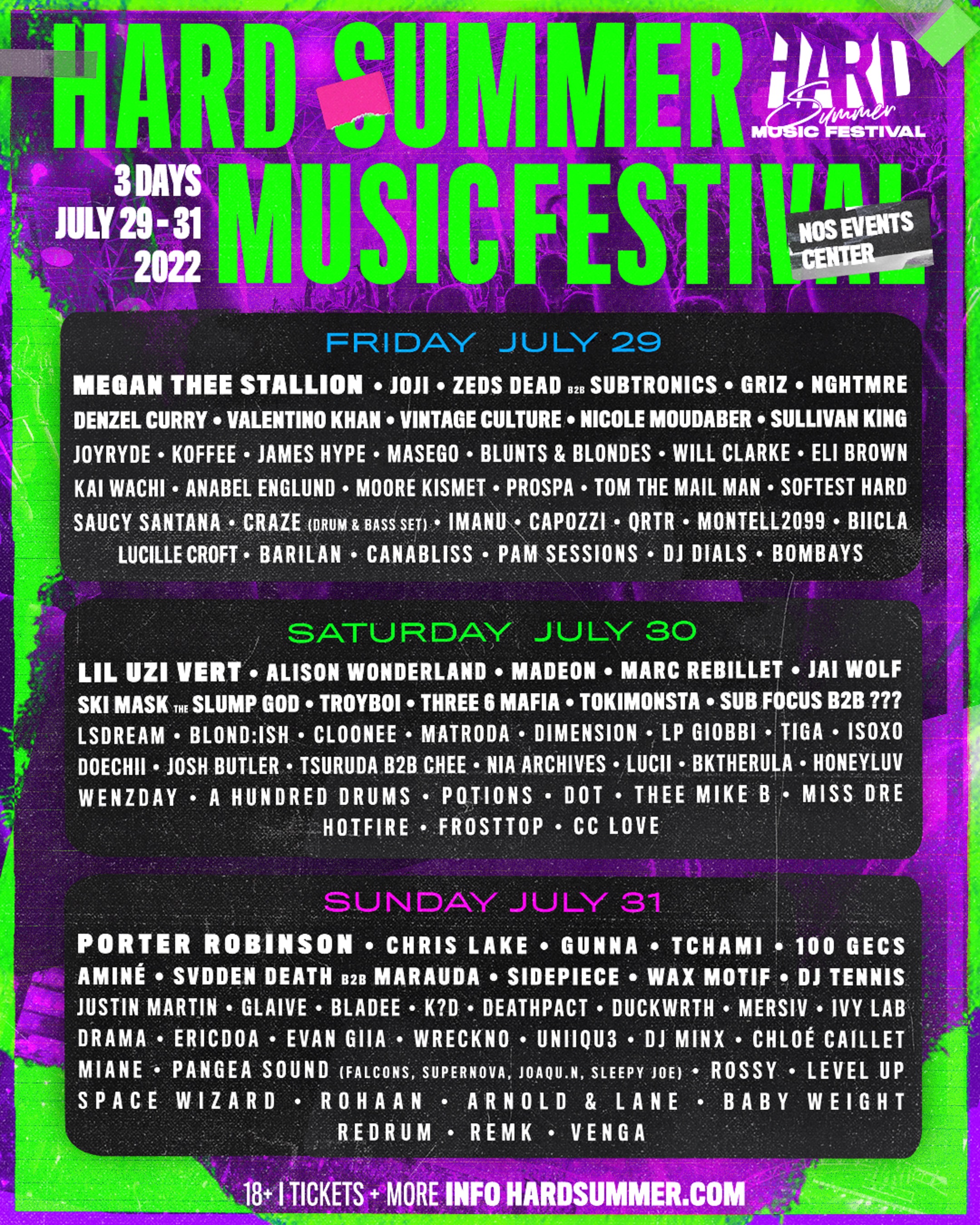HARD Events Announces Lineup for HARD Summer Music Festival 2022