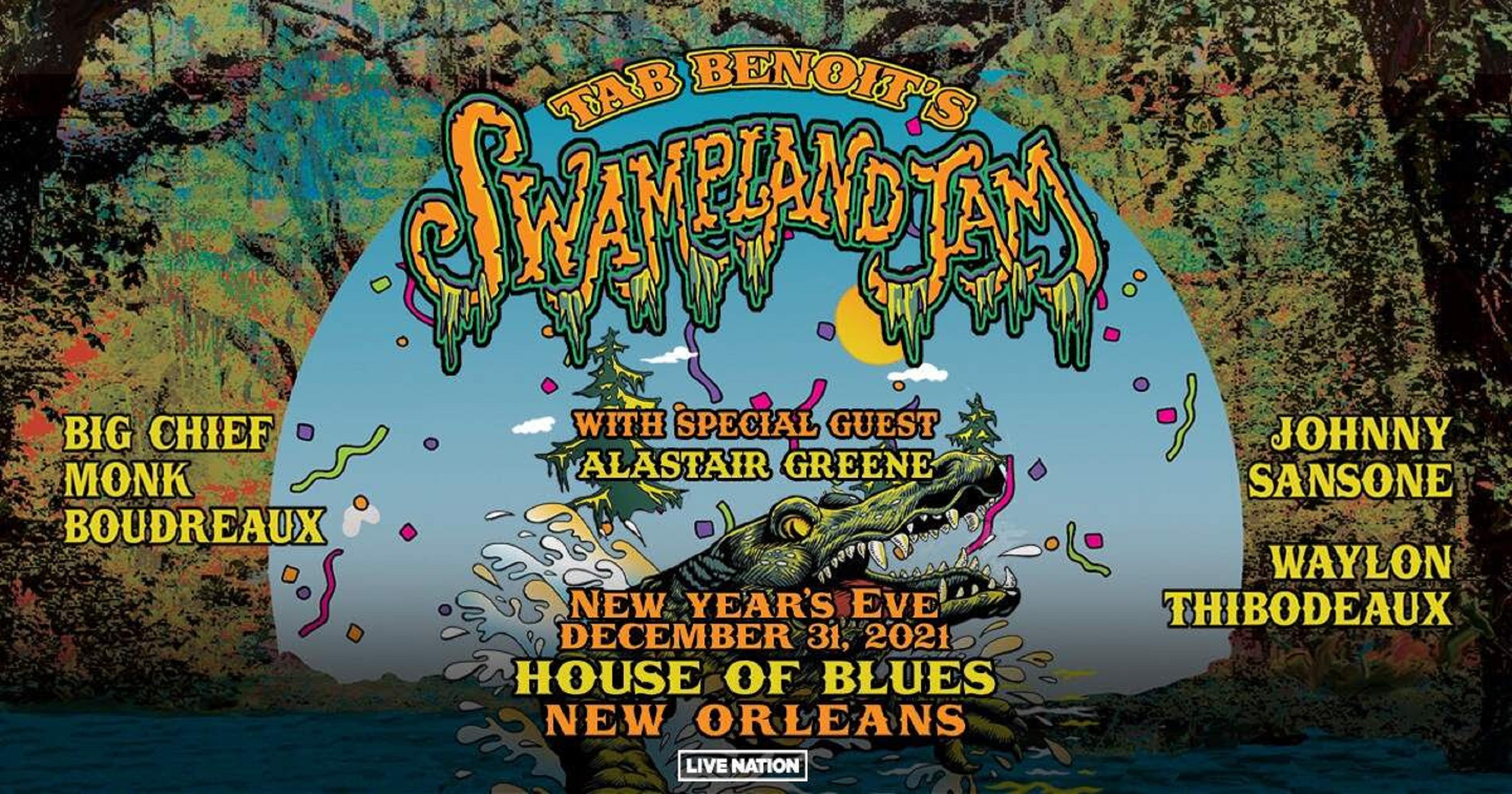 Ring In 2022 With Tab Benoit's Swampland Jam at House of Blues New Orleans