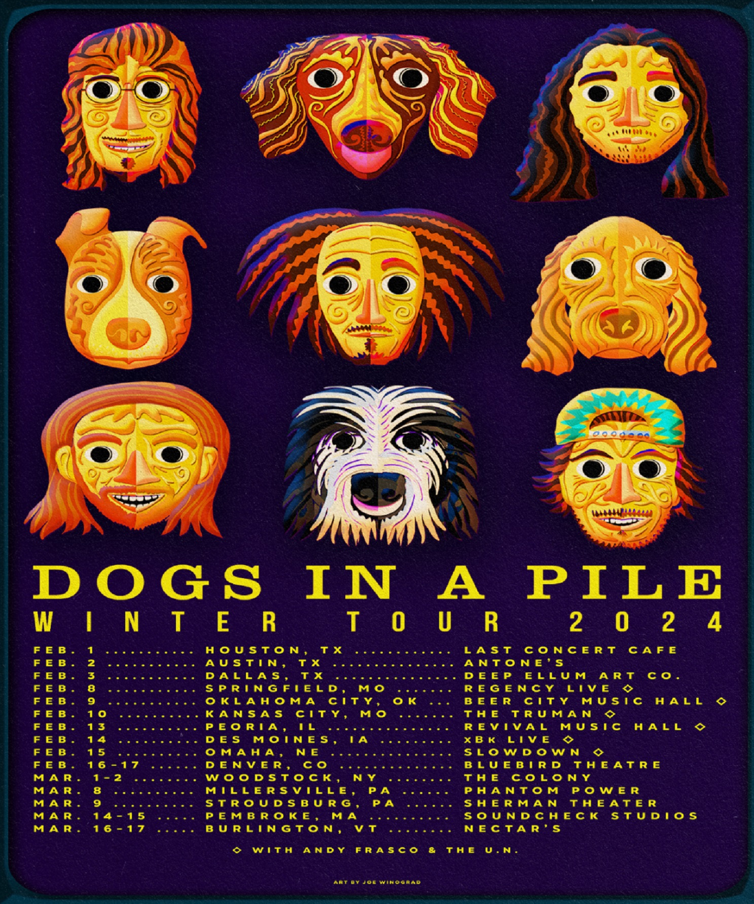DOGS IN A PILE KICK 2024 OFF WITH CROSS COUNTRY WINTER TOUR
