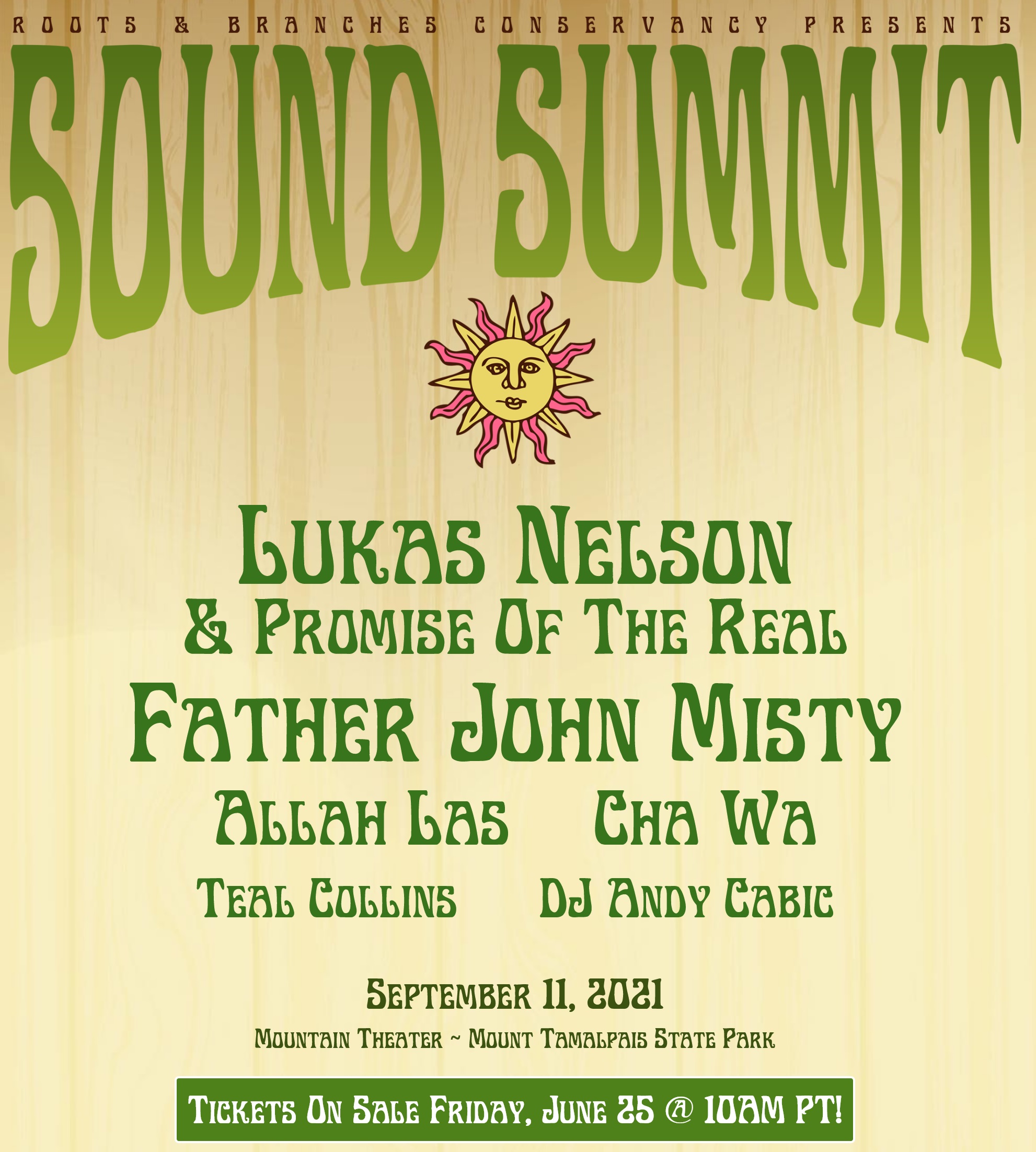 Sound Summit Returns to Mt Tam w/ Lukas Nelson & POTR, Father John Misty and More