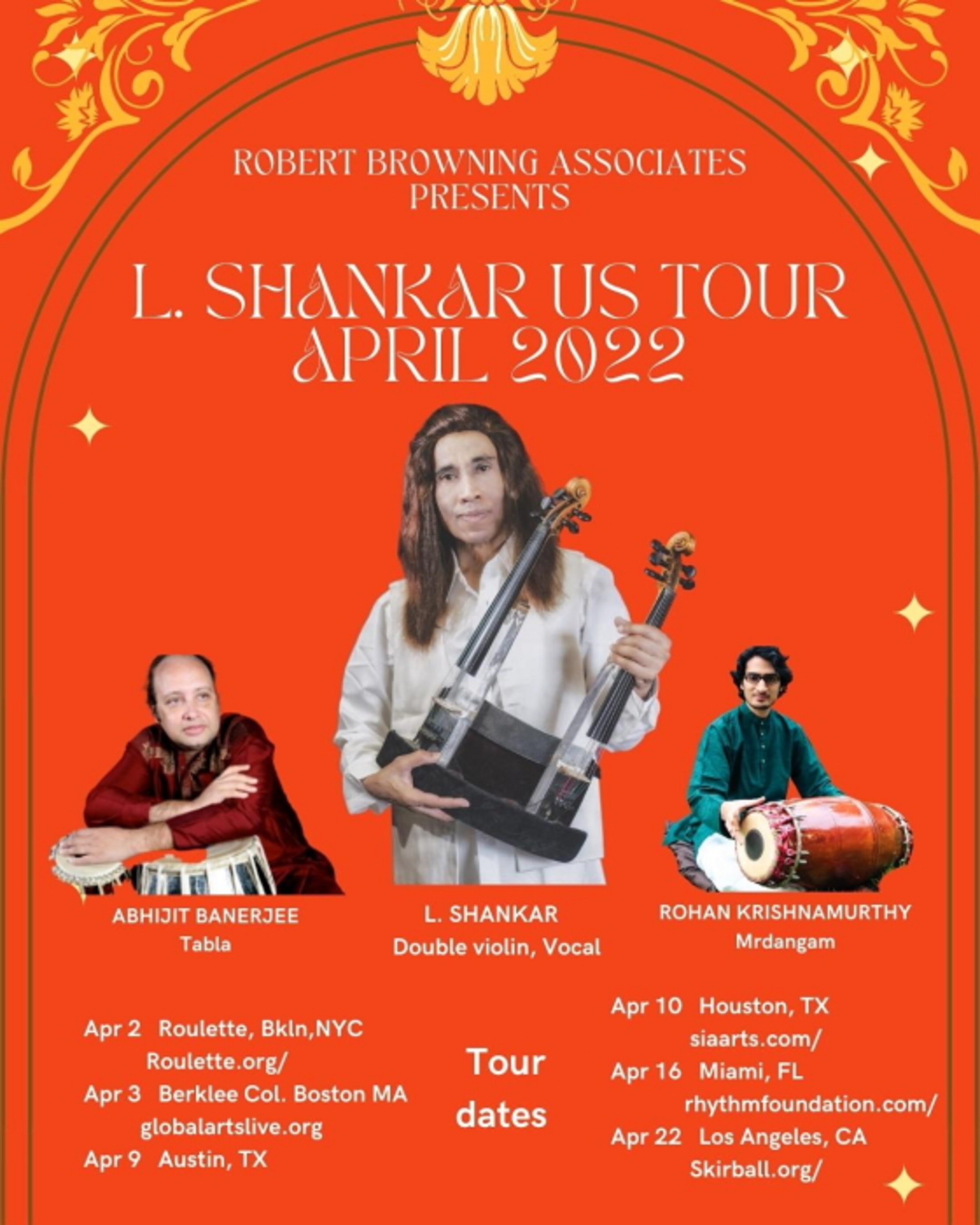 Electric Violin, Vocal Master L. SHANKAR To Play Select US Shows April 2022