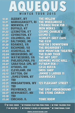 Aqueous announces Winter Tour 2014-15