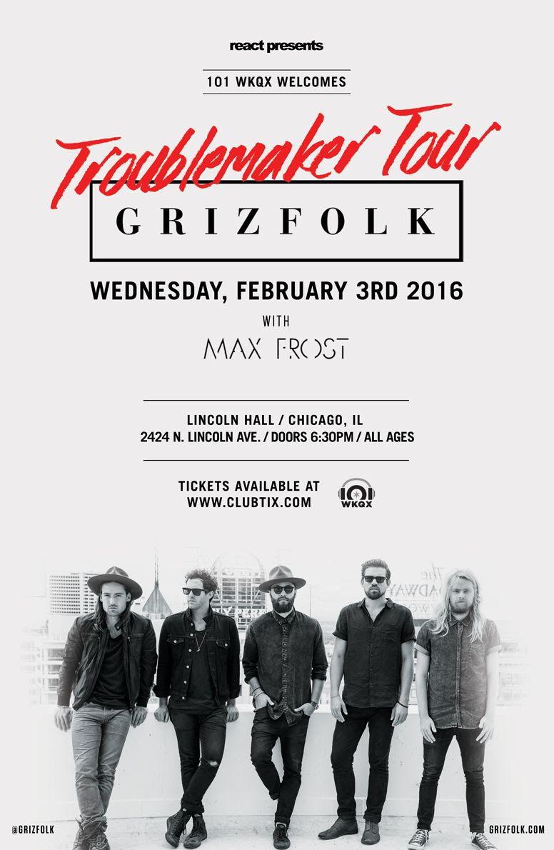 GRIZFOLK AT LINCOLN HALL WEDNESDAY, FEBRUARY 3