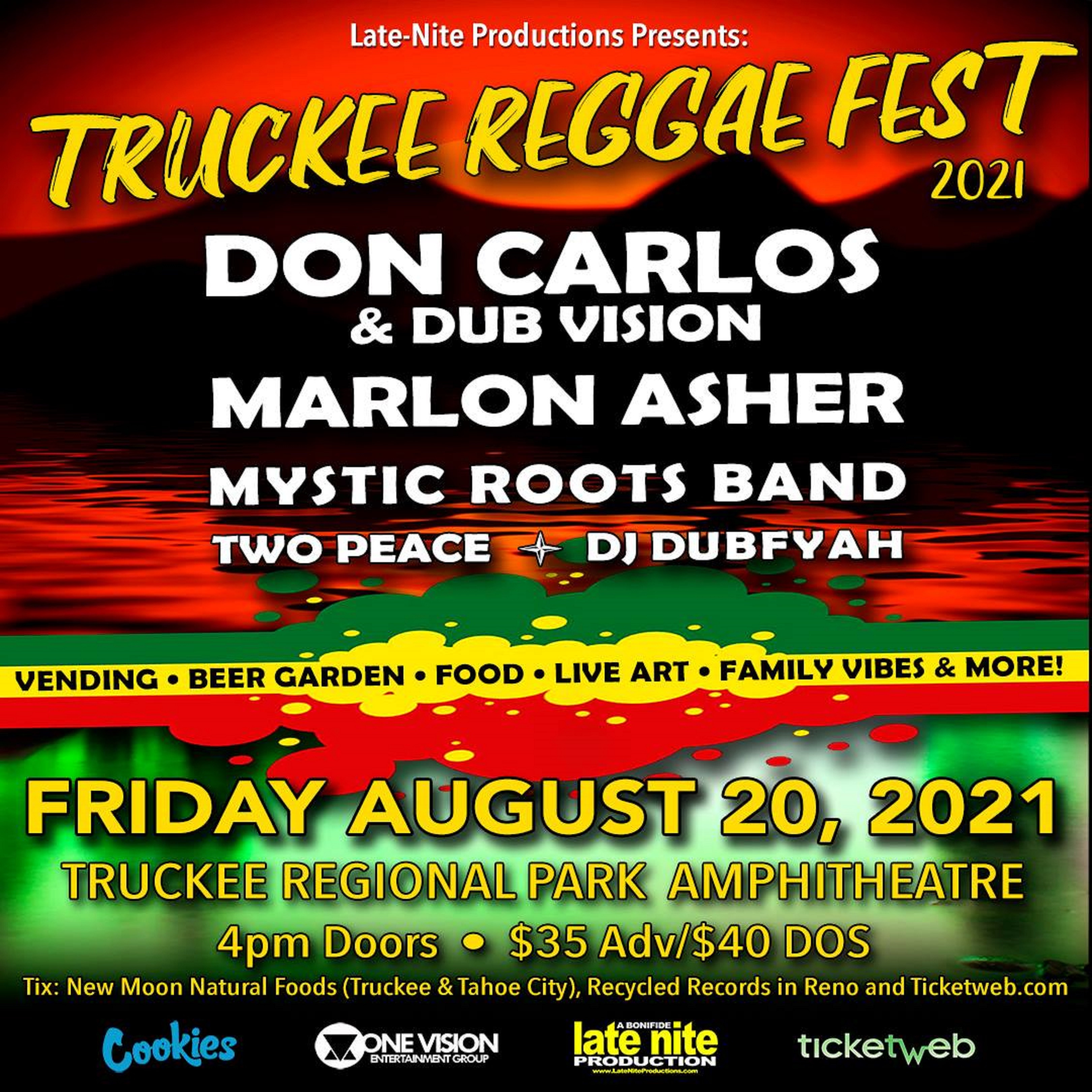 Inaugural Truckee Reggae Fest w/ Don Carlos, Marlon Asher and more