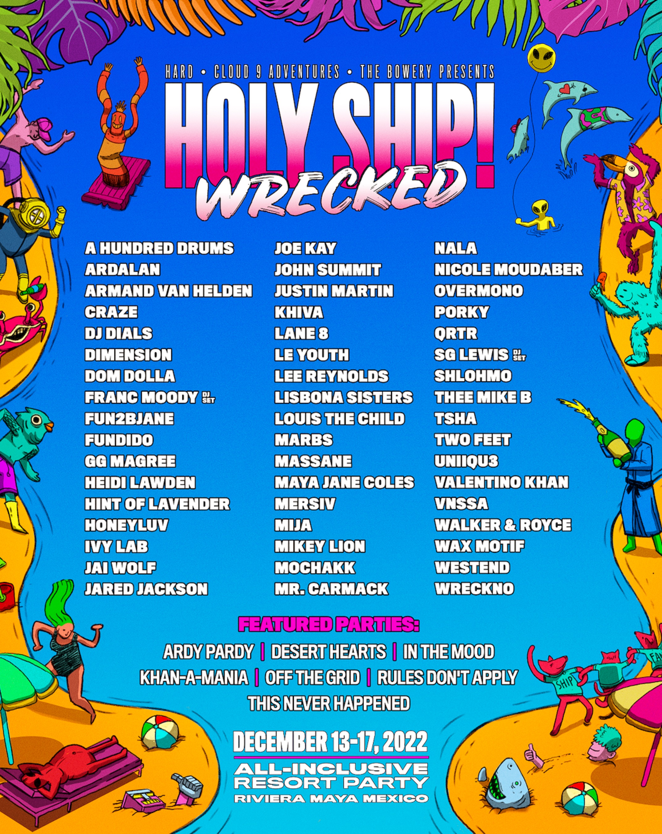  Holy Ship! Wrecked Announces Lineup for December 13-17 Event