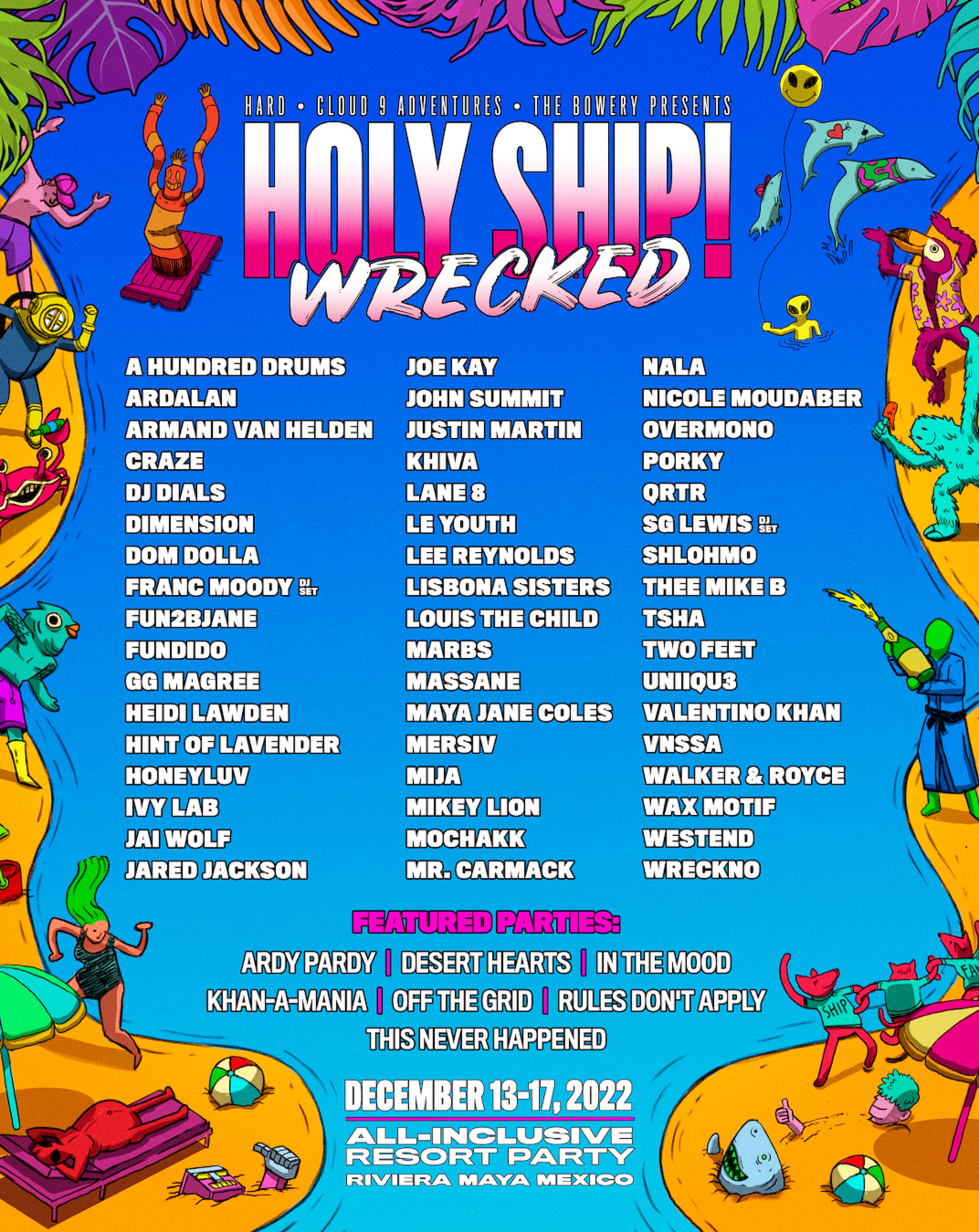Holy Ship! Wrecked Announces Lineup for December 1317 Event Grateful Web