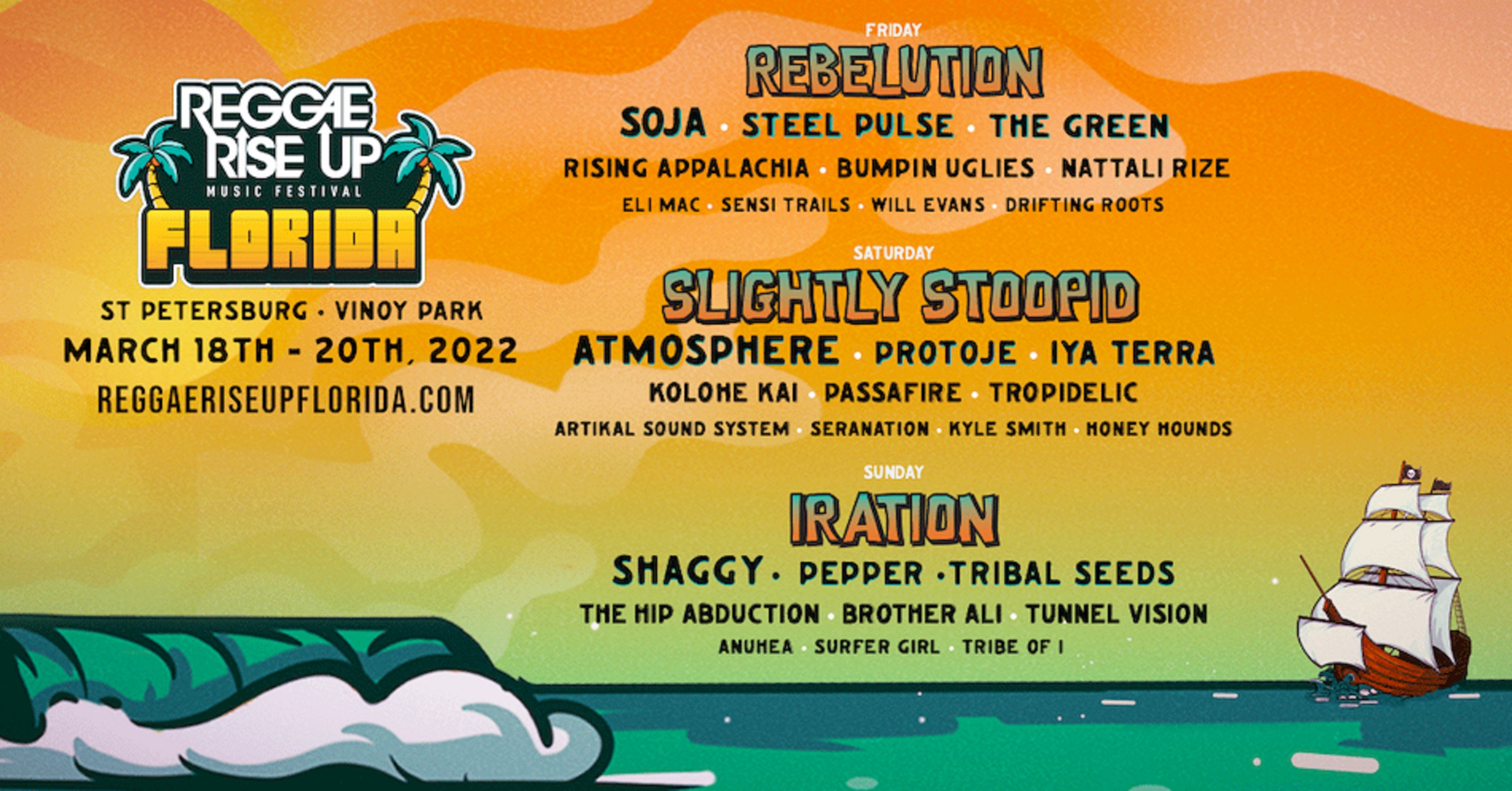 REGGAE RISE UP FLORIDA ANNOUNCES 2022 FESTIVAL LINEUP