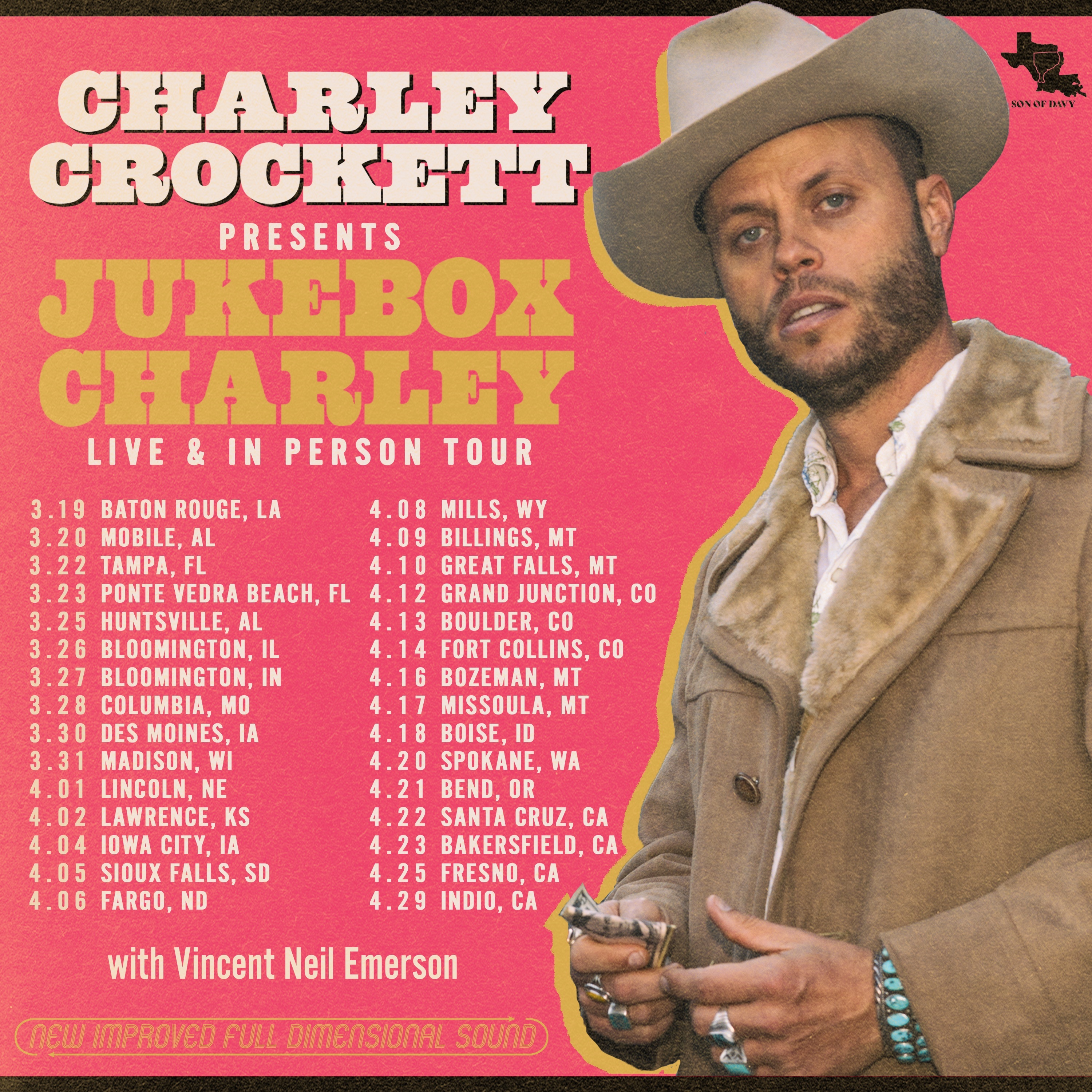 Charley Crockett Announces Spring Tour Ahead Of Stagecoach Appearance