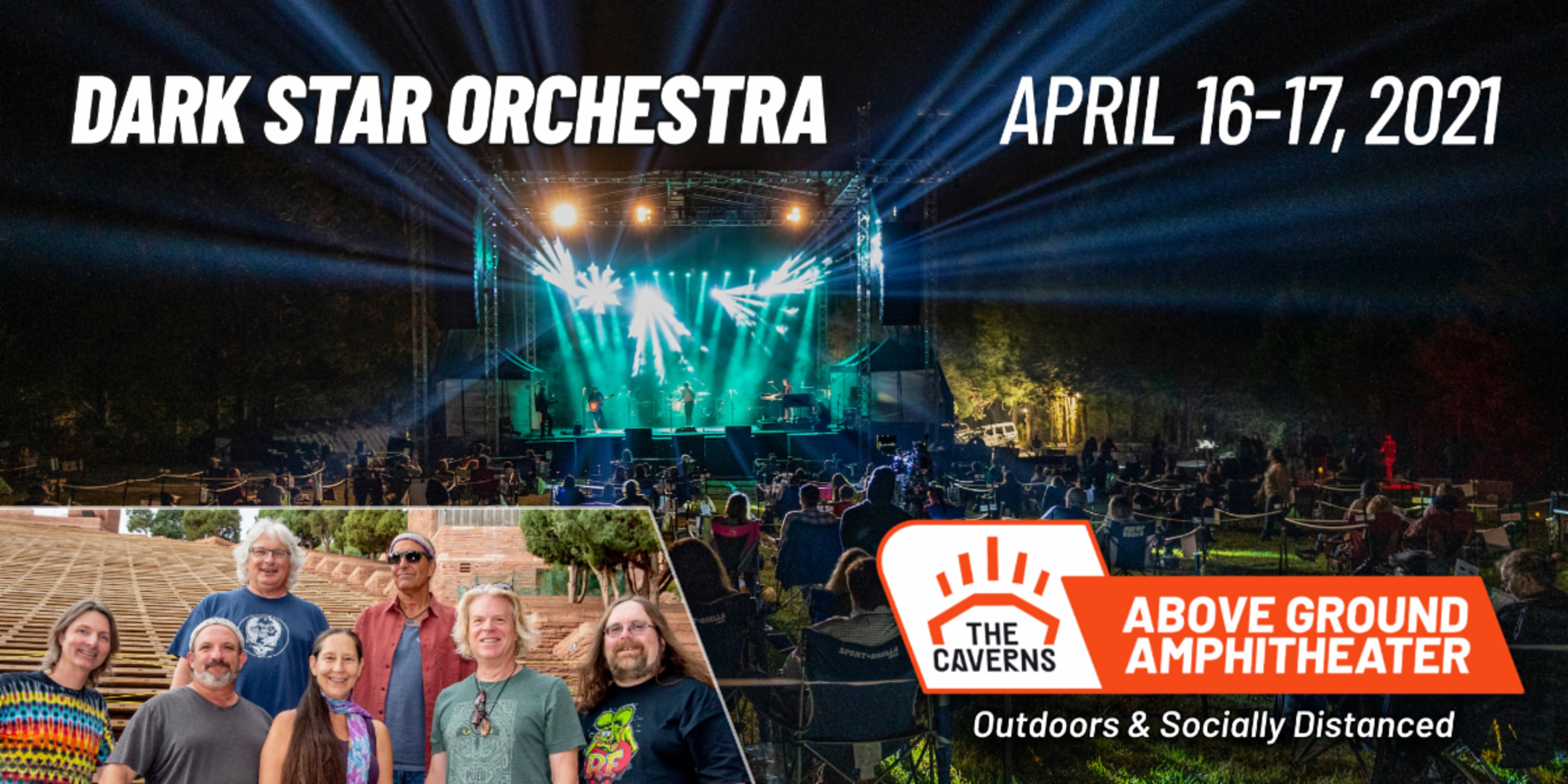 Dark Star Orchestra is Coming to The Caverns Above Ground Amphitheater