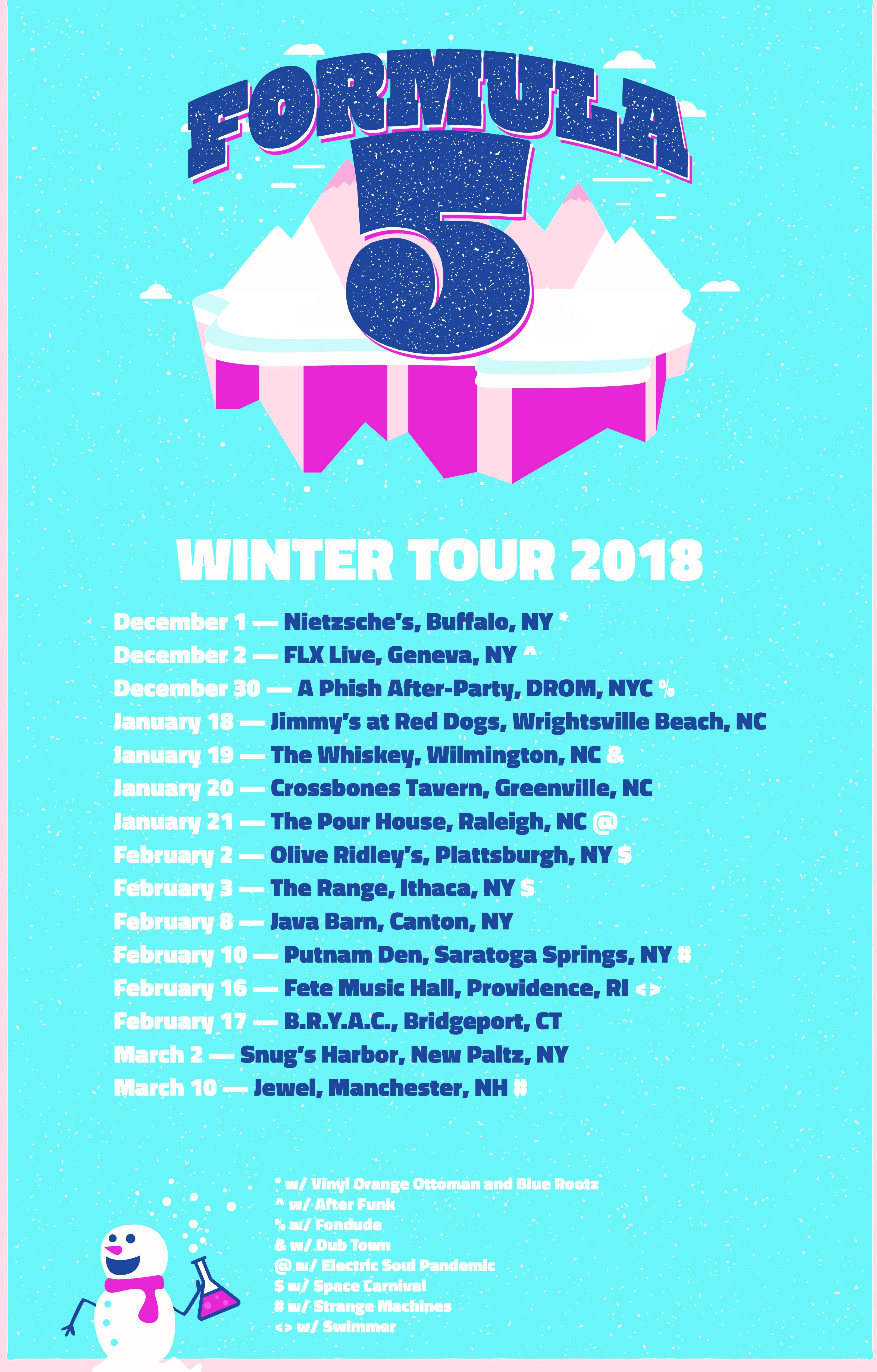 Formula 5 Announces 2018 Winter Tour