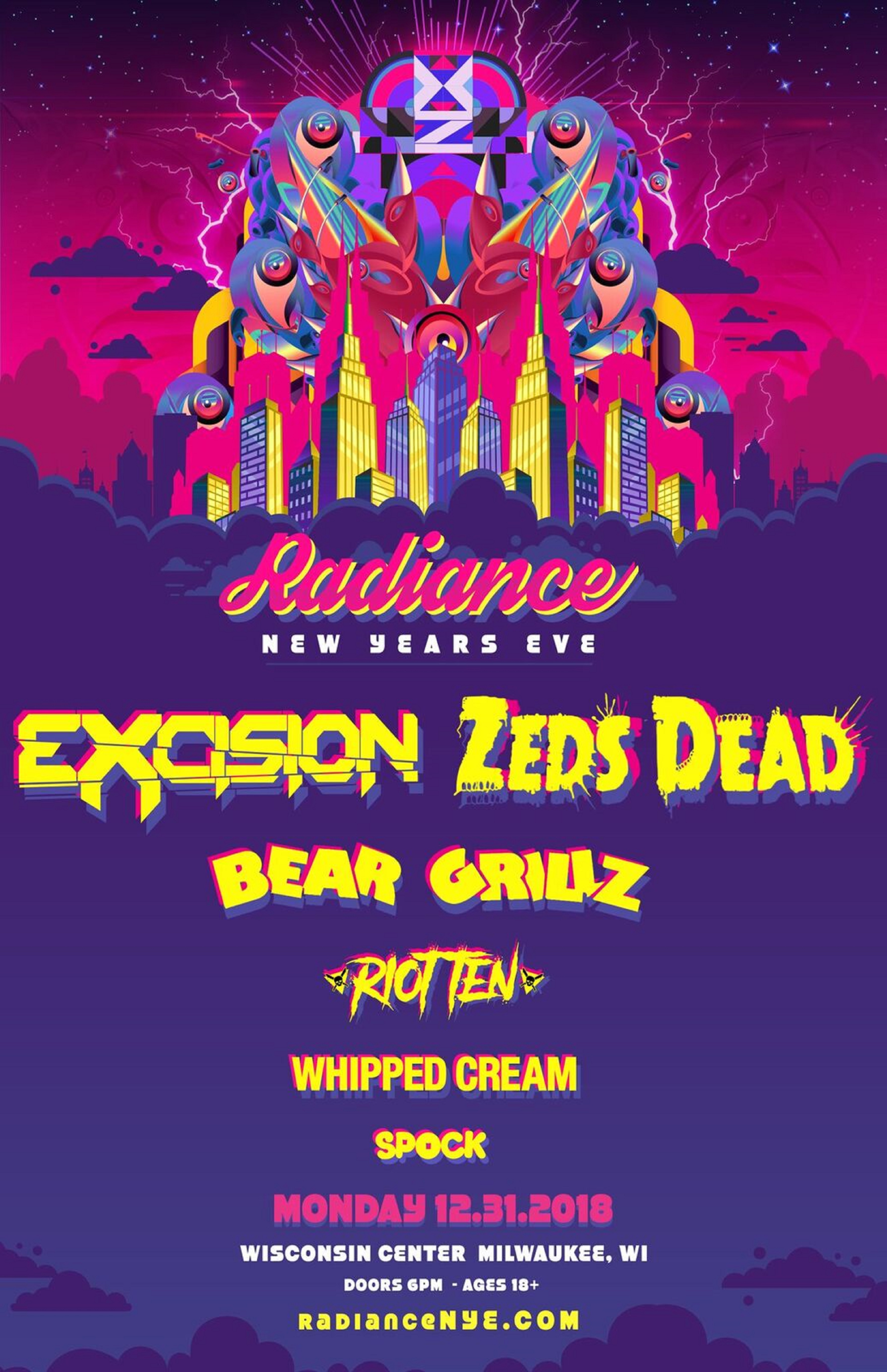 Radiance NYE ft. Excision + Zeds Dead | On Sale 9/19