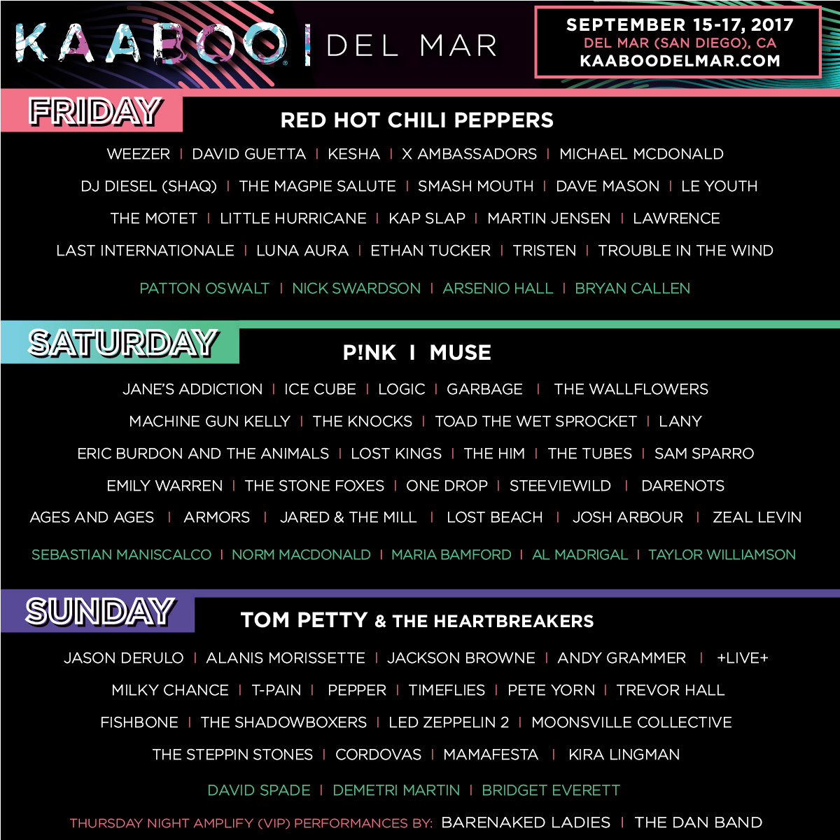 KAABOO Announces Lineup By Day Grateful Web