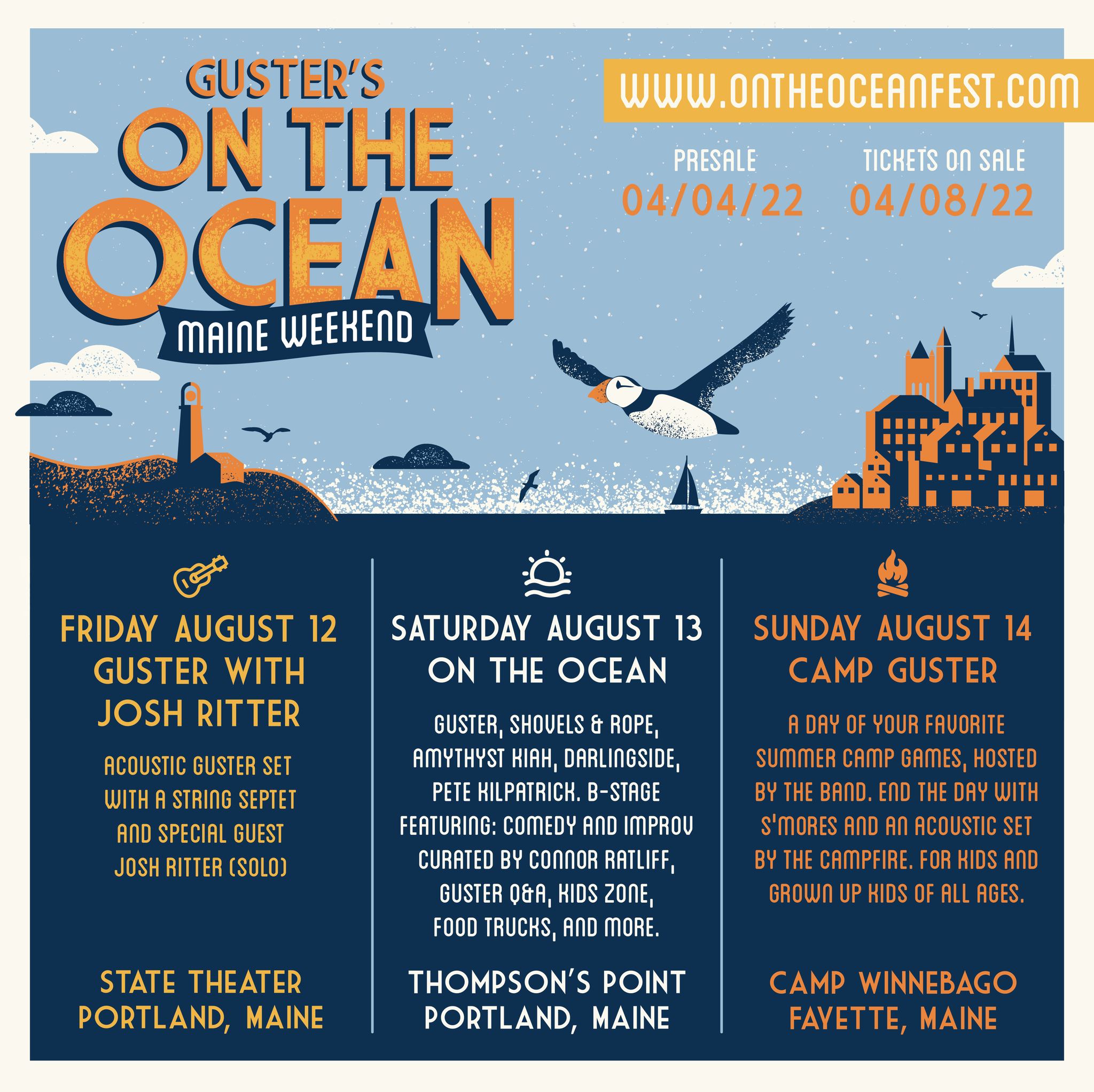 Guster reveals On The Ocean Fest in Portland, ME August 12, 13 and 14