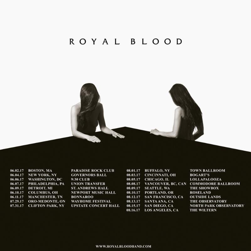 ROYAL BLOOD ANNOUNCE U.S. HEADLINING TOUR THIS SUMMER