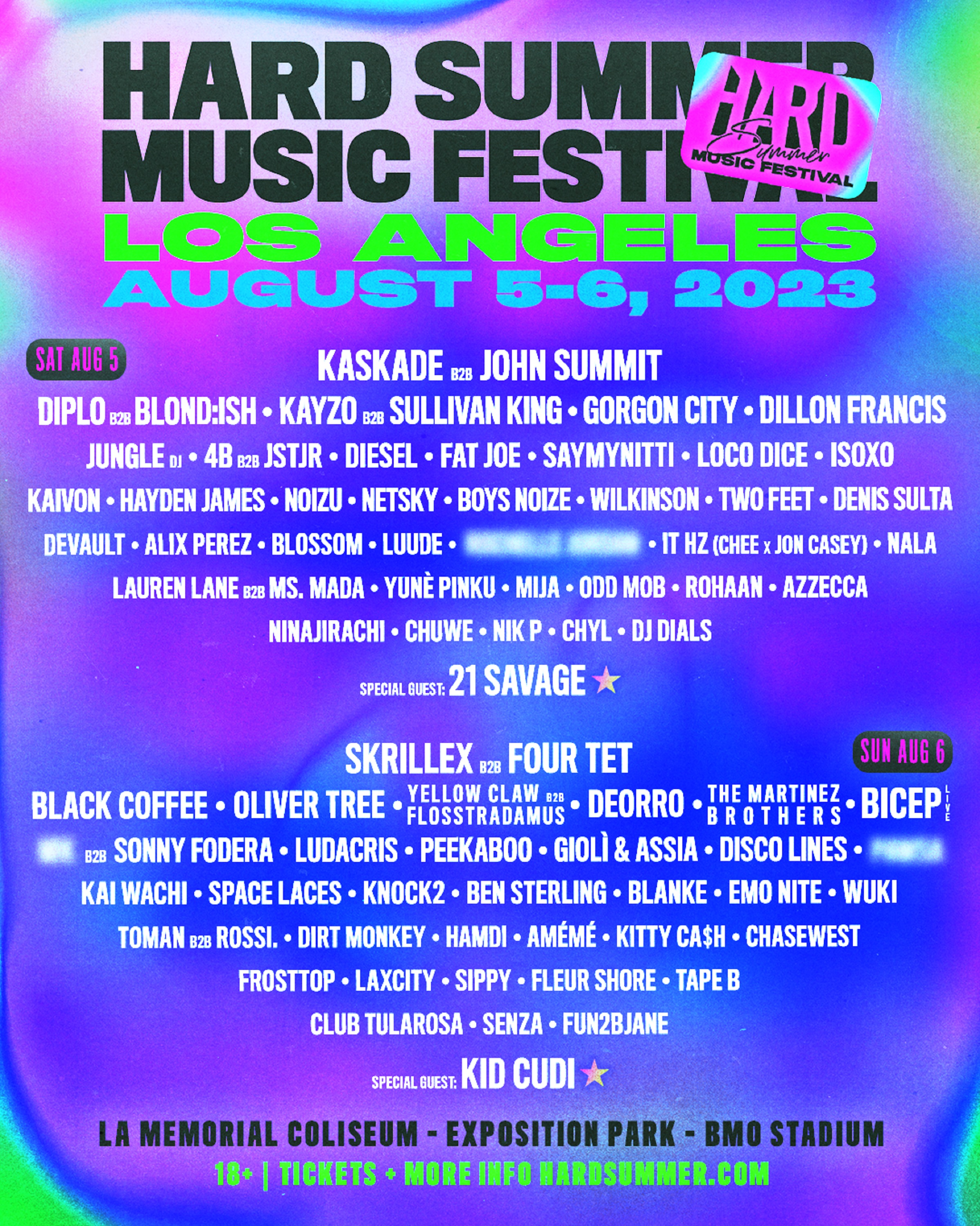HARD Events Announces Lineup For HARD Summer Music Festival 2023 