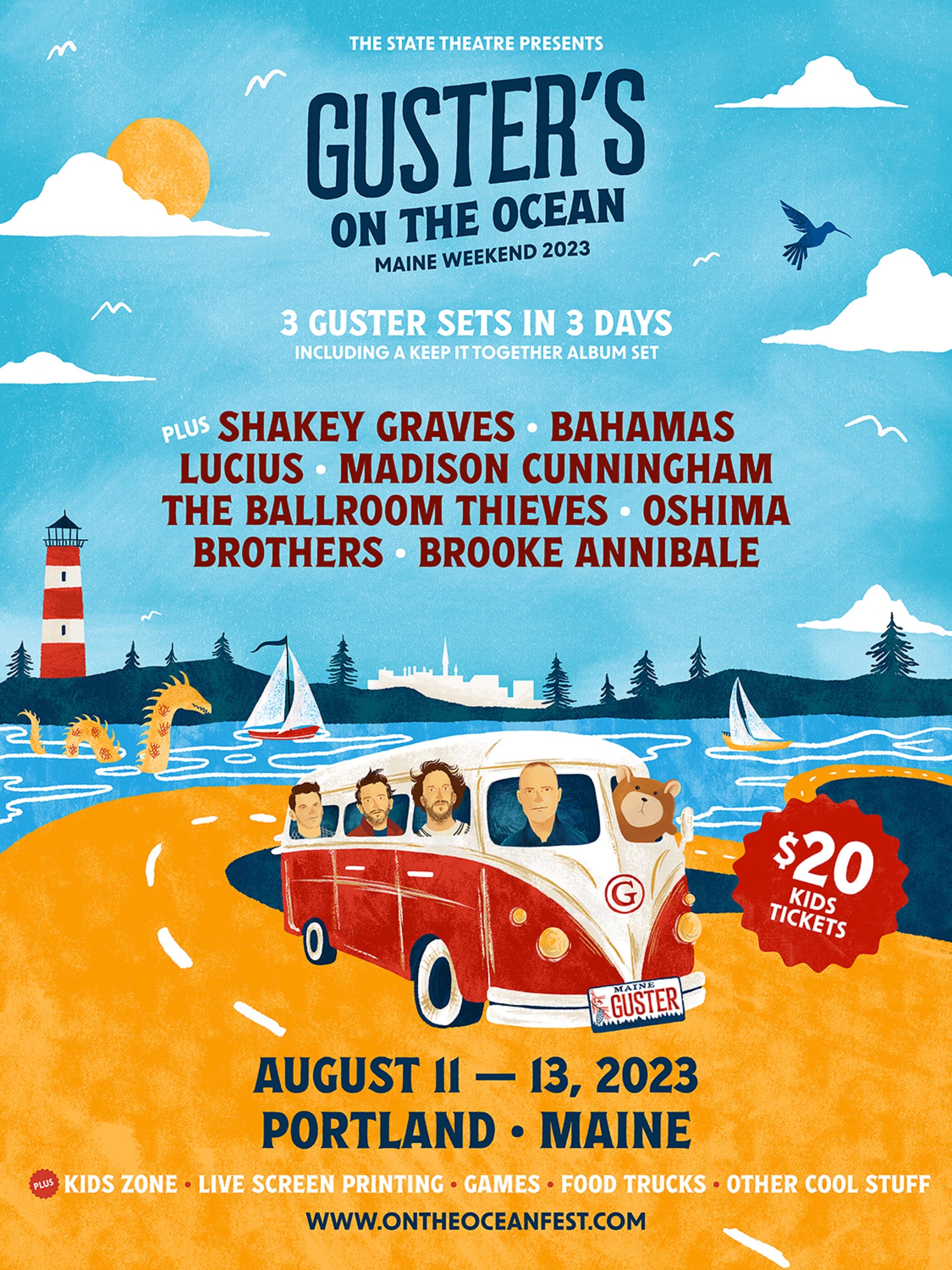 Guster's On The Ocean Weekend expands to three days Aug 11-13 in Portland;  line-up announced and tickets on sale this Friday