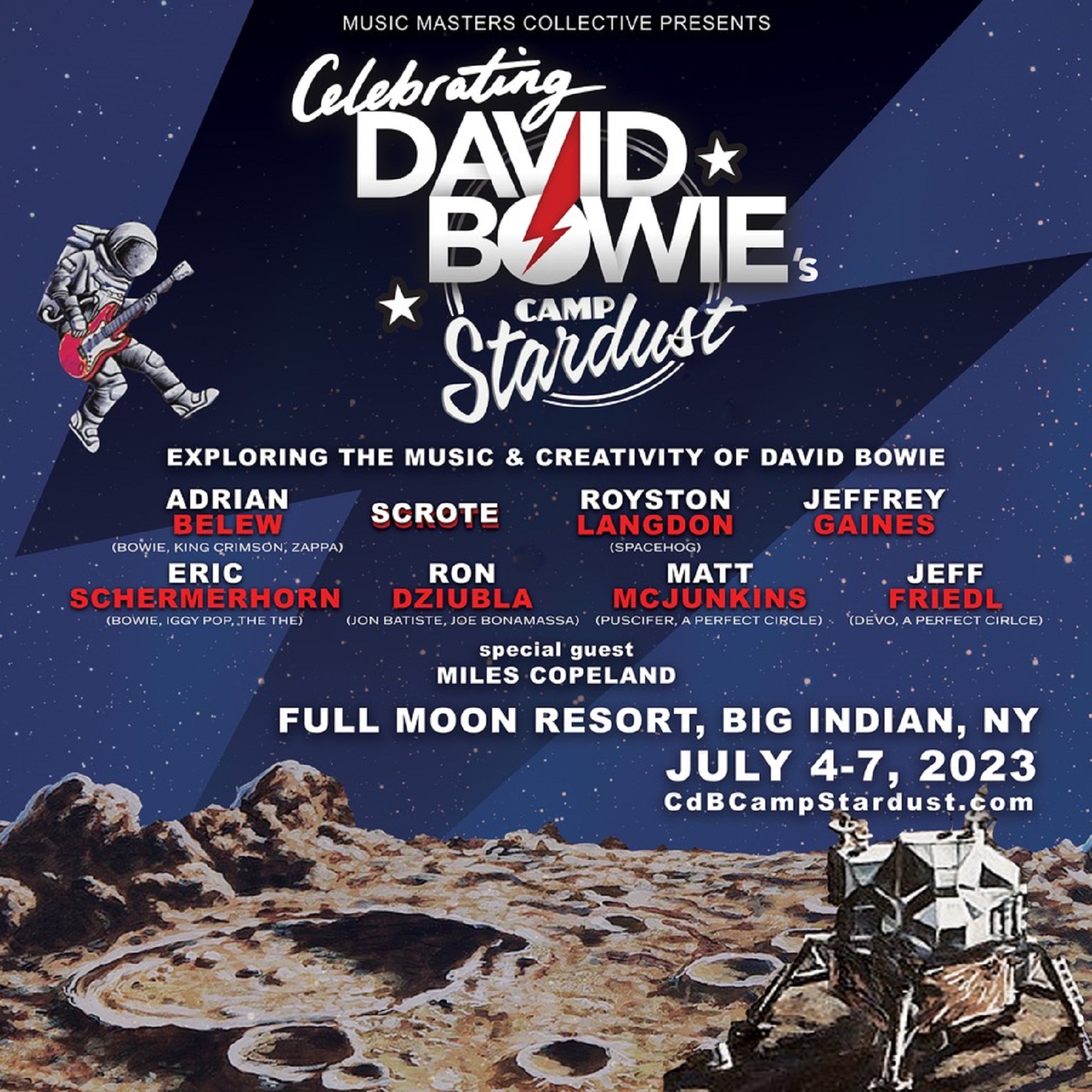 CELEBRATING DAVID BOWIE & MUSIC MASTERS COLLECTIVE ANNOUNCE INAUGURAL “CAMP STARDUST”