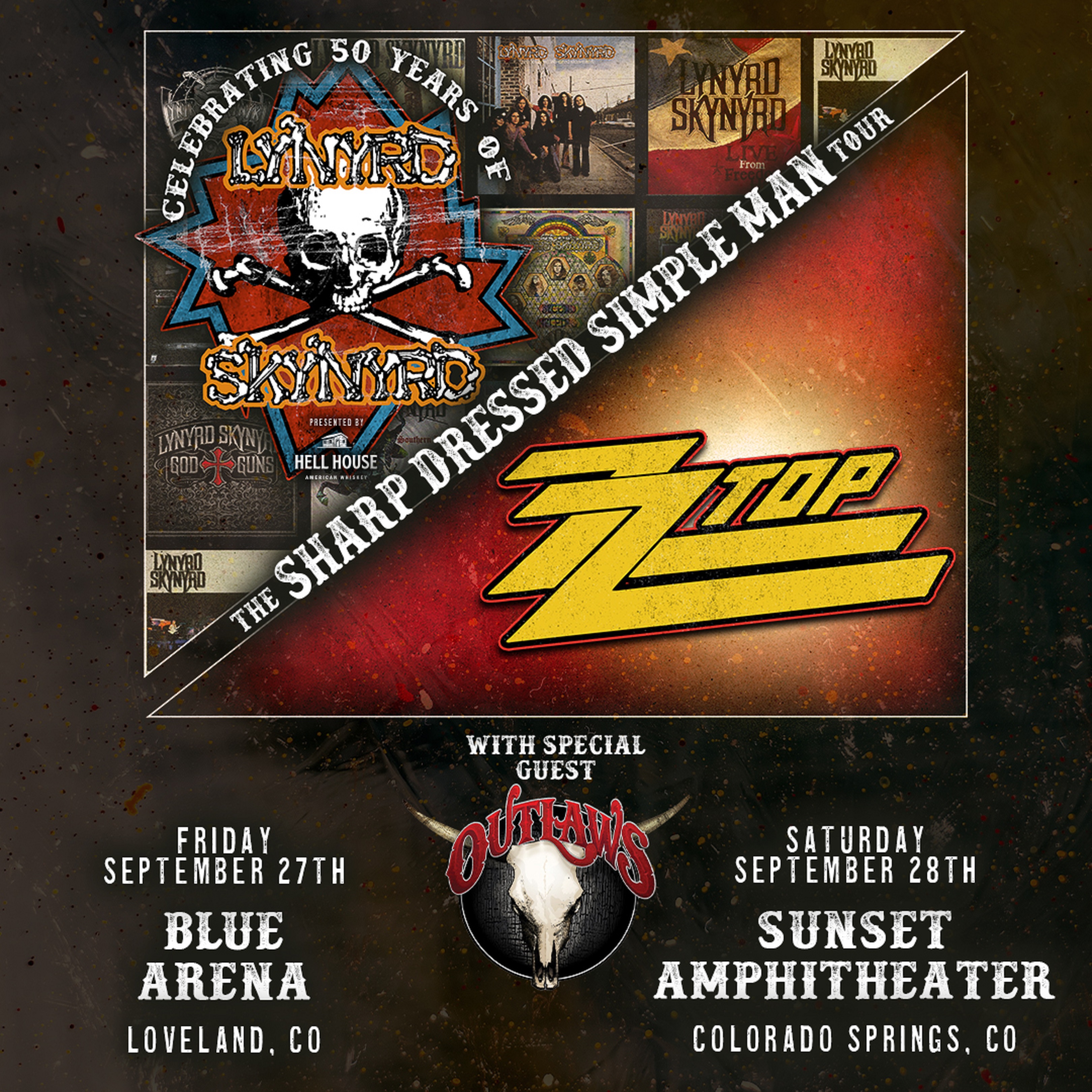 LYNYRD SKYNYRD AND ZZ TOP ANNOUNCE CONTINUATION OF THE SHARP DRESSED SIMPLE MAN TOUR