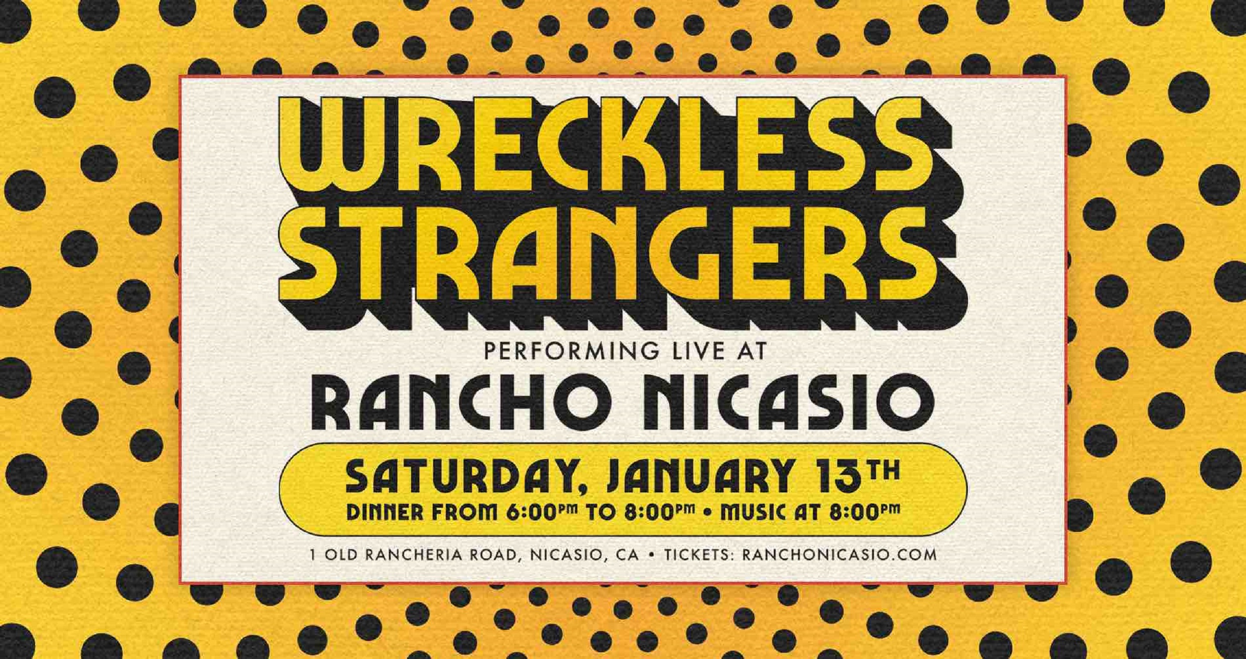 Wreckless Strangers Kick Off 2024 with a Live Show at Marin's Famed