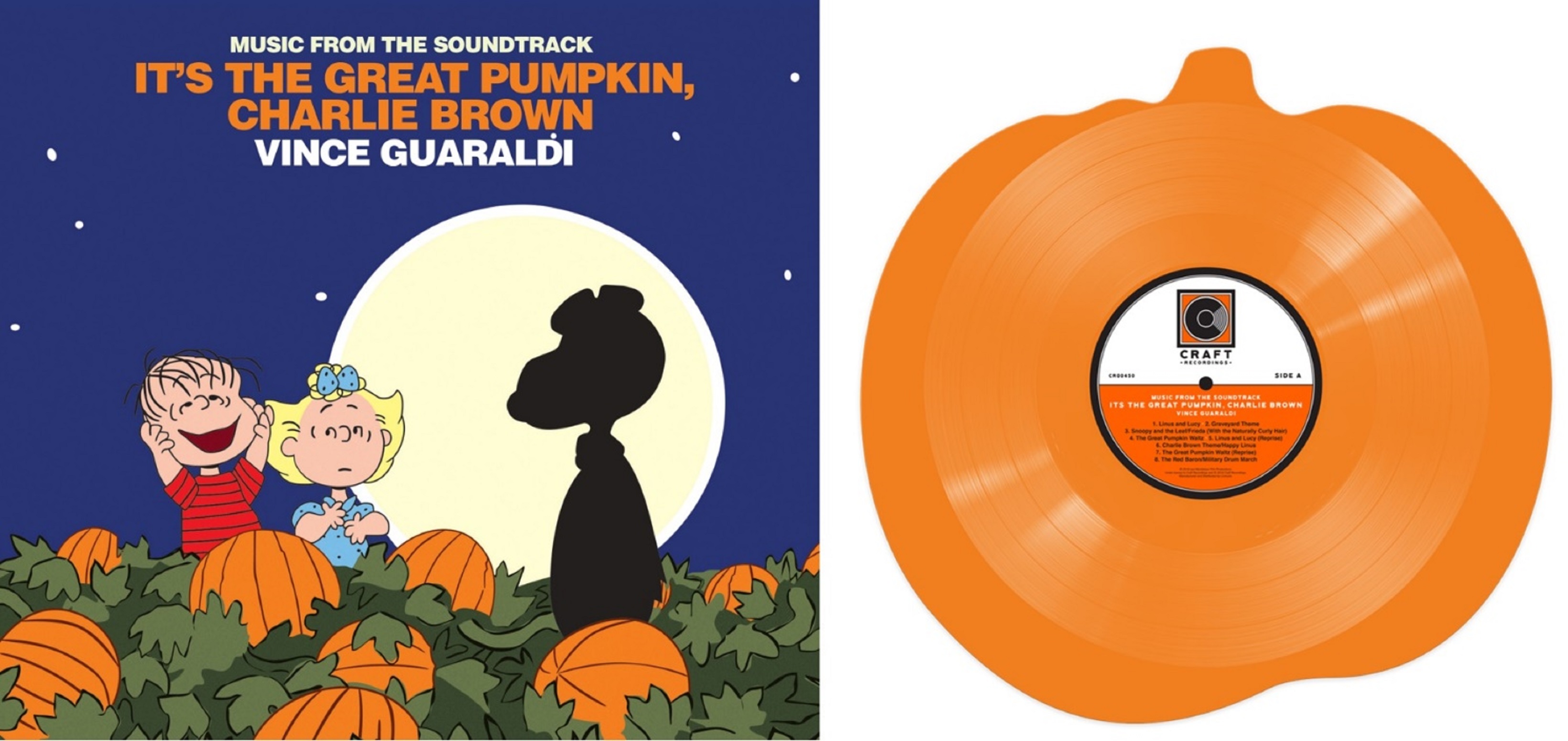 MUSIC FROM IT’S THE GREAT PUMPKIN, CHARLIE BROWN SOUNDTRACK SET FOR COLLECTIBLE, PUMPKIN-SHAPED VINYL RELEASE