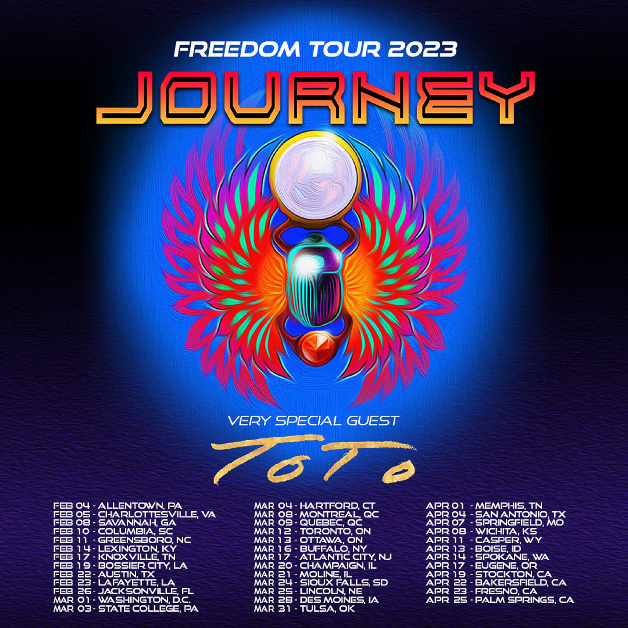 LEGENDARY ROCK BAND JOURNEY CELEBRATING THE 50TH ANNIVERSARY FREEDOM TOUR 2023