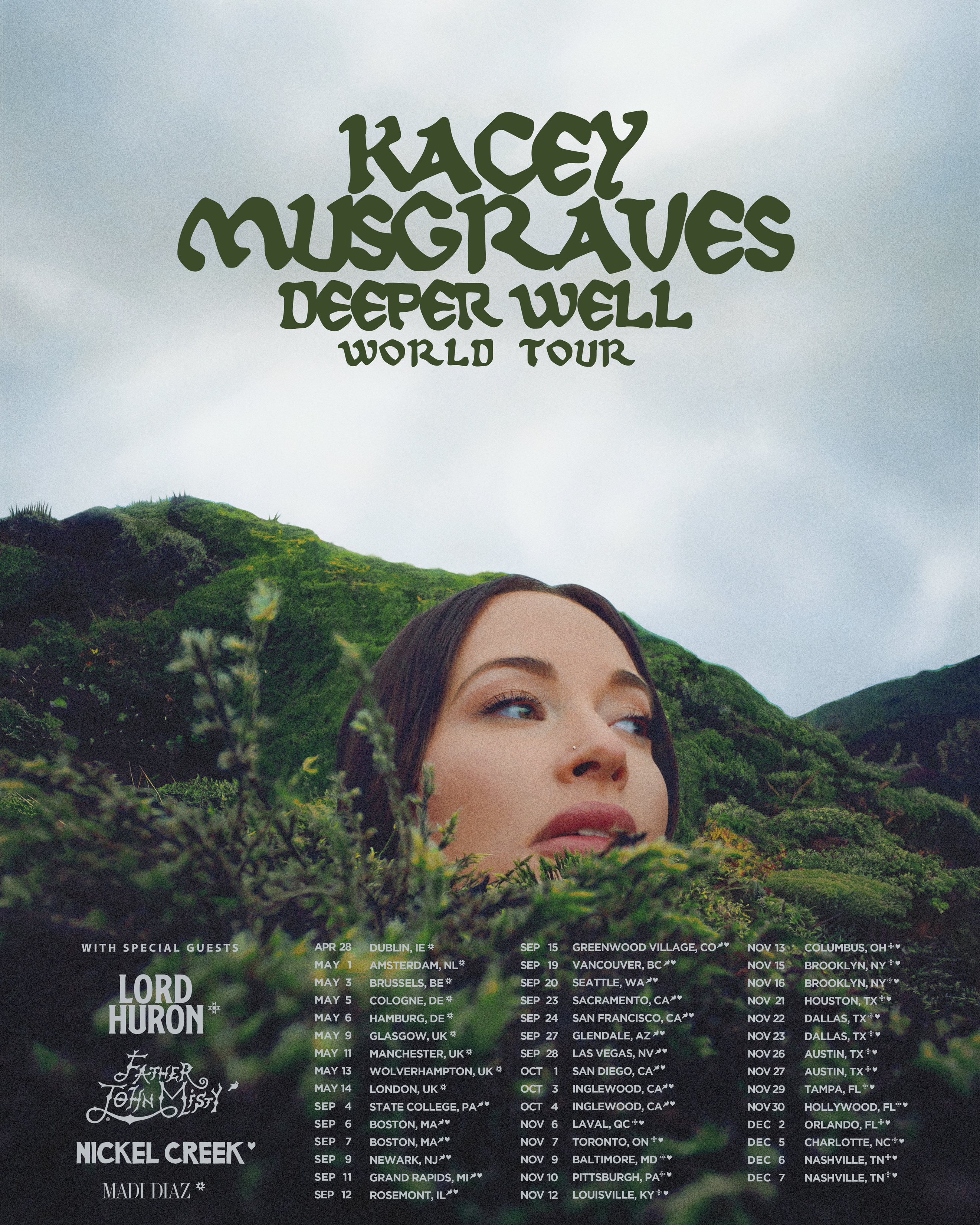 KACEY MUSGRAVES ANNOUNCES “DEEPER WELL WORLD TOUR”