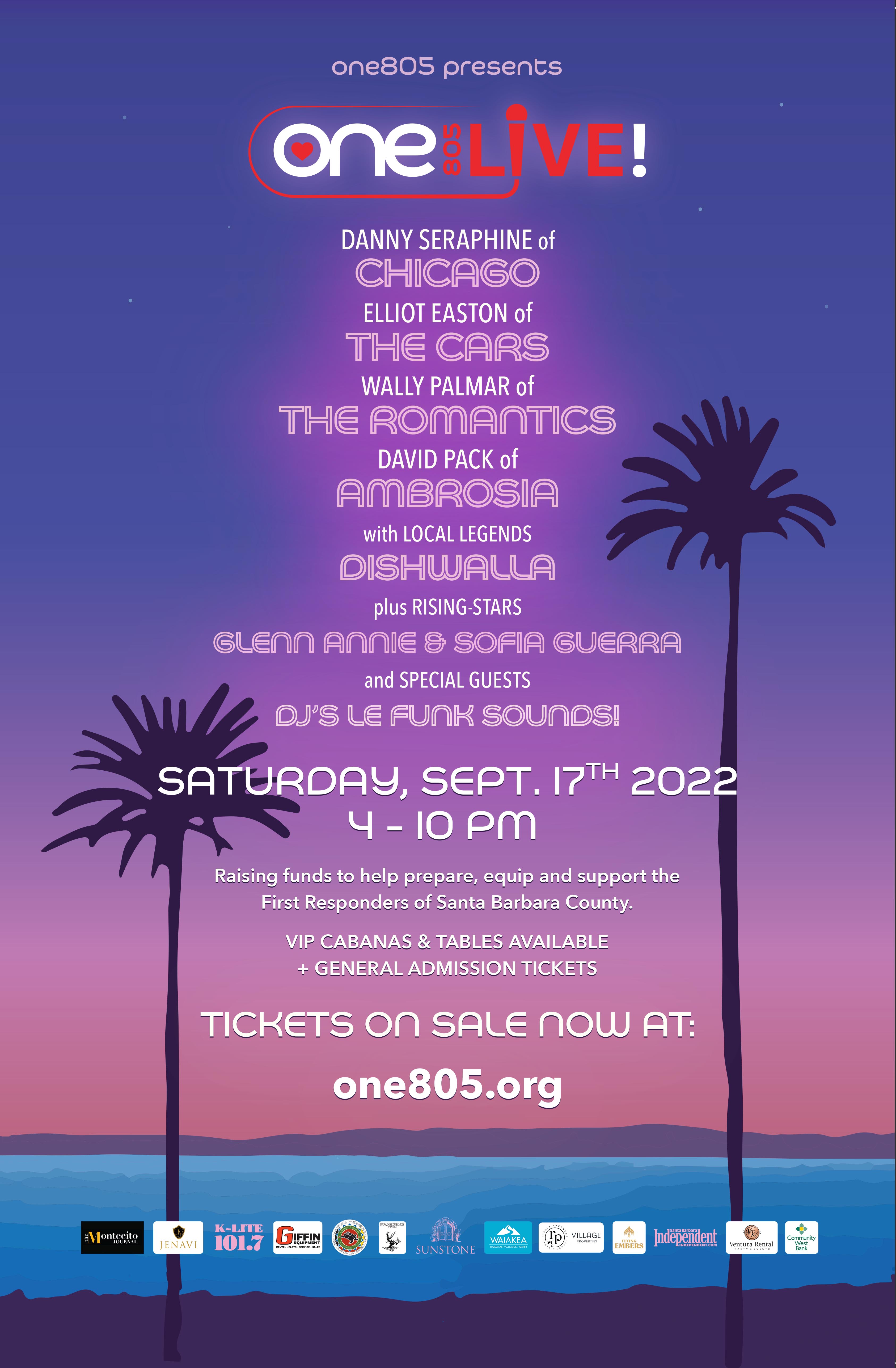 One805 Announces Awards and Talent Line-up for One805LIVE! Benefit Show