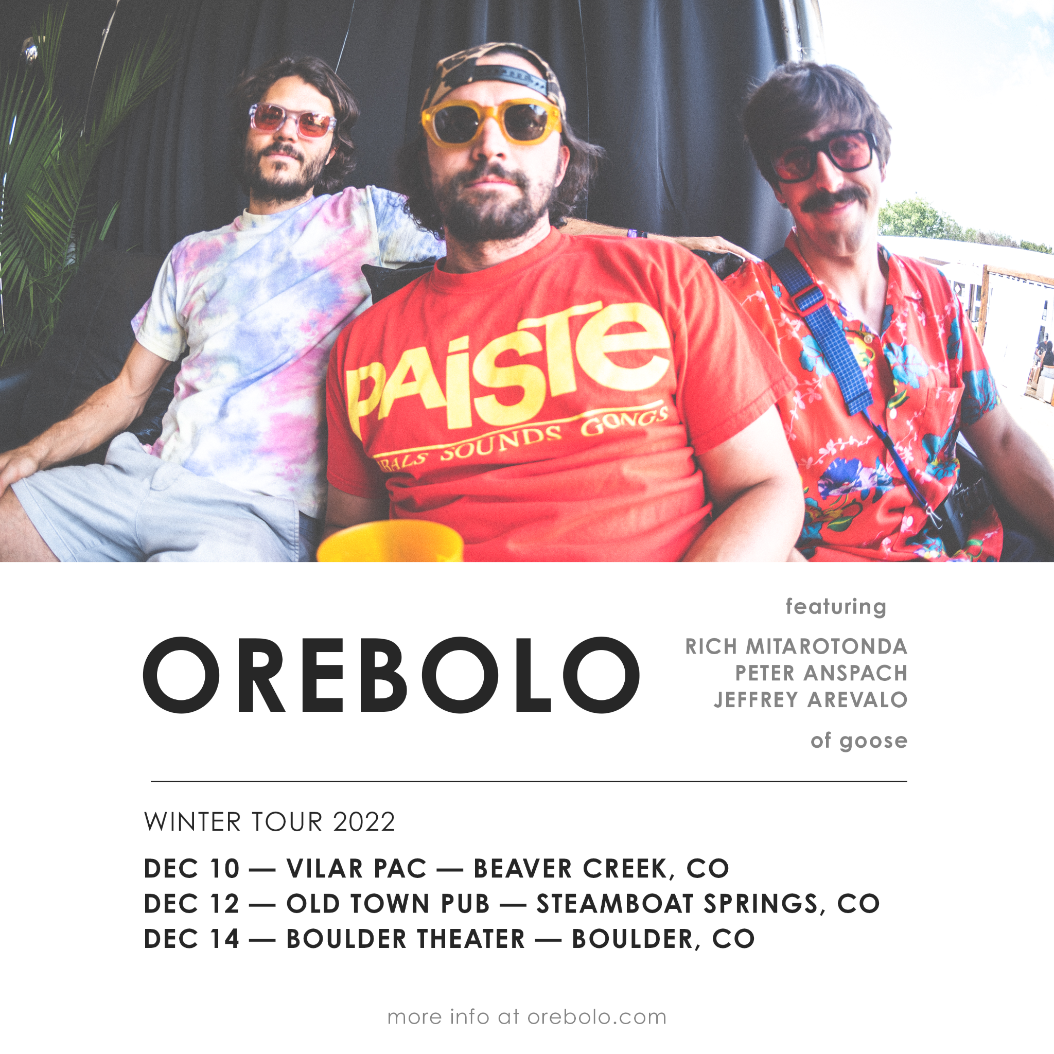 OREBOLO ANNOUNCES WINTER 2022 TOUR DATES