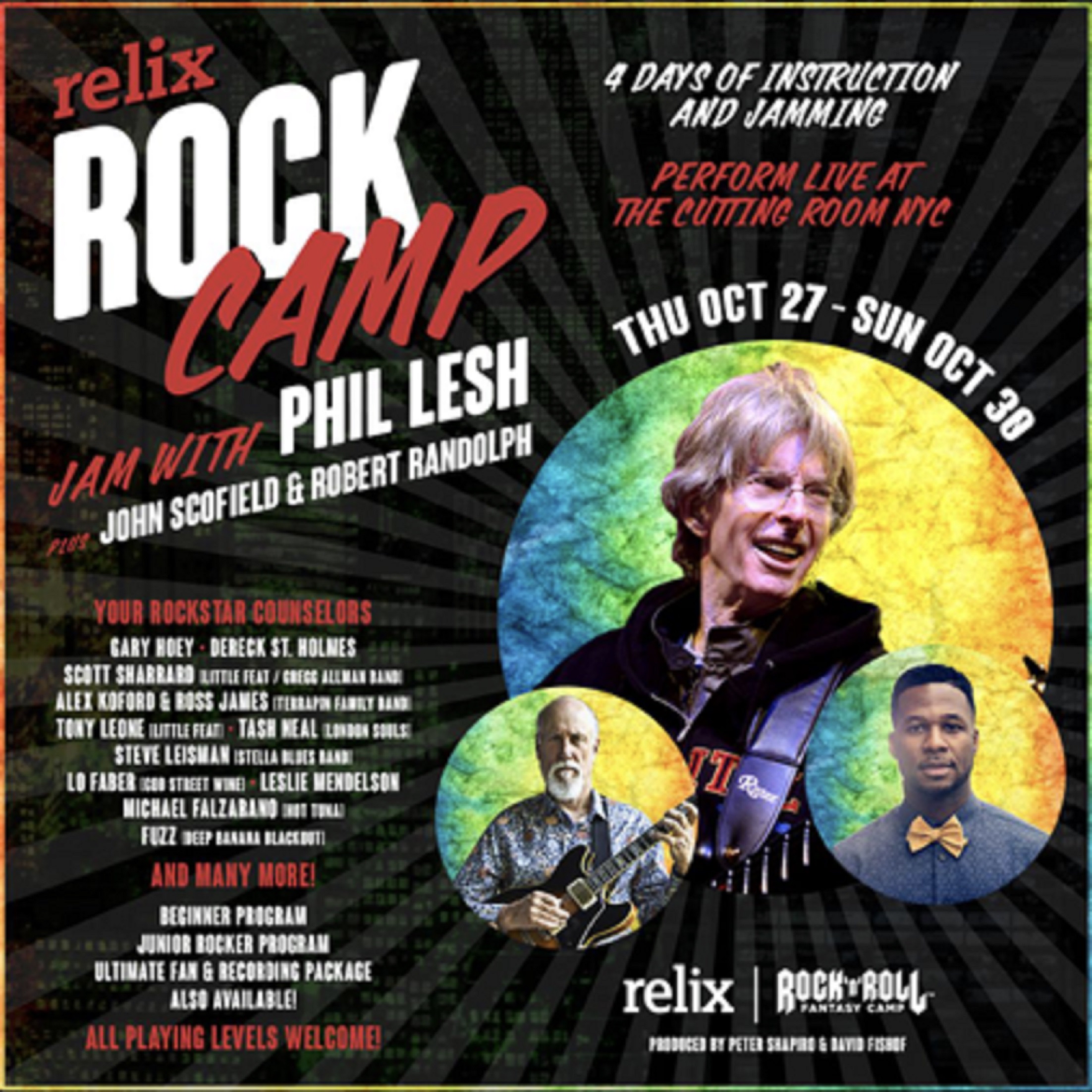 Relix & Rock 'n' Roll Fantasy Camp are Proud to Present the Inaugural “RELIX ROCK CAMP” Featuring Phil Lesh