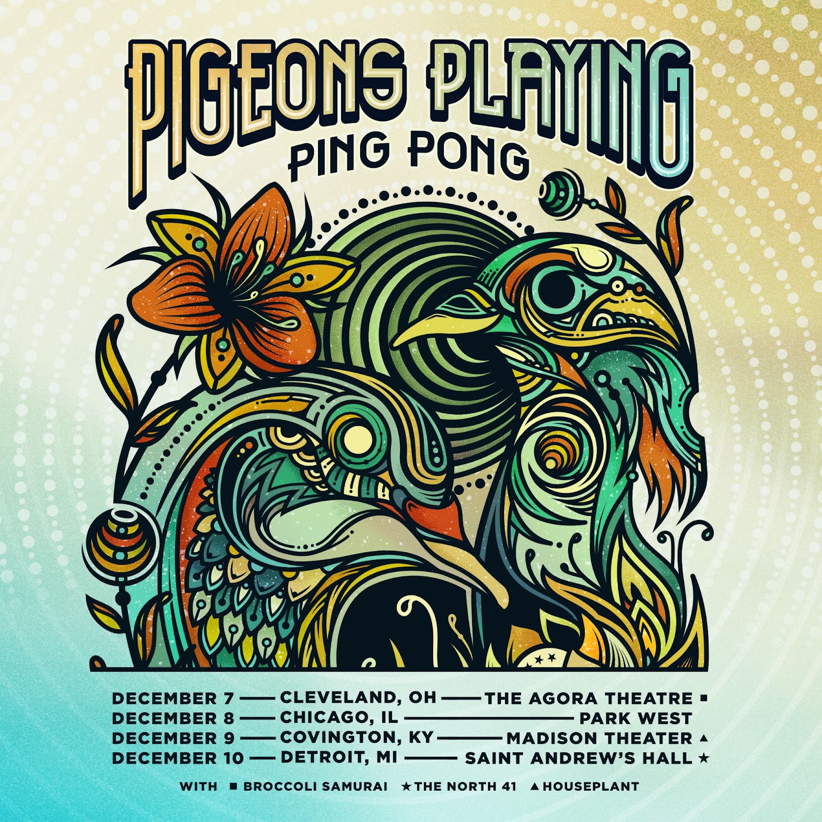 PIGEONS PLAYING PING PONG ANNOUNCES 4-NIGHT MIDWEST RUN IN DECEMBER