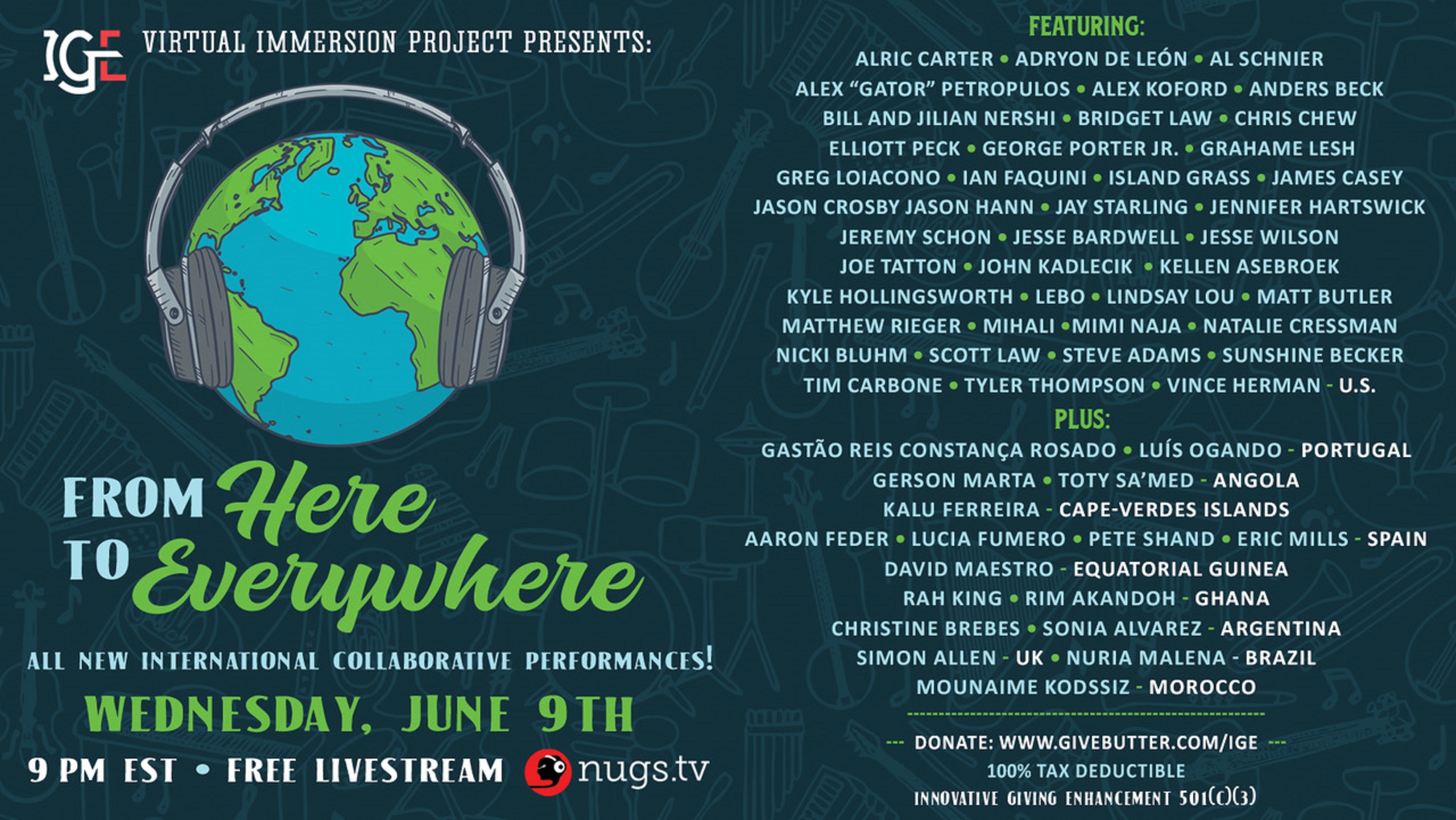 Innovative Giving Enhancement (IGE) Celebrates A Year of Global, Virtual Collaborations with From Here to Everywhere Streaming Event