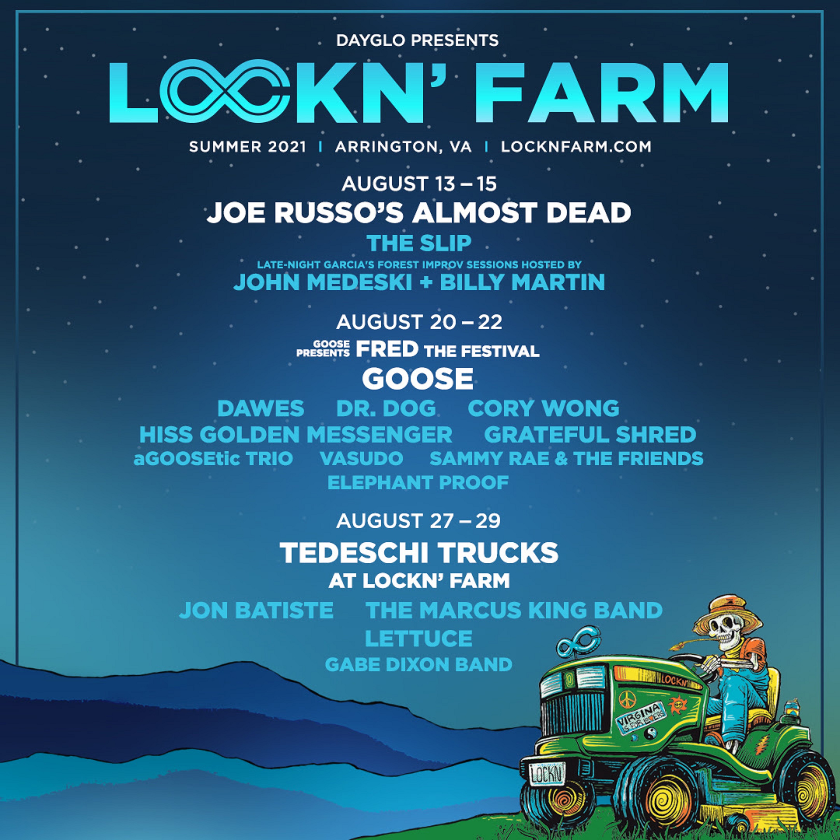 Lockn 2022 Schedule Lockn' Announces 3 Weekend Mini Fests In August | Grateful Web