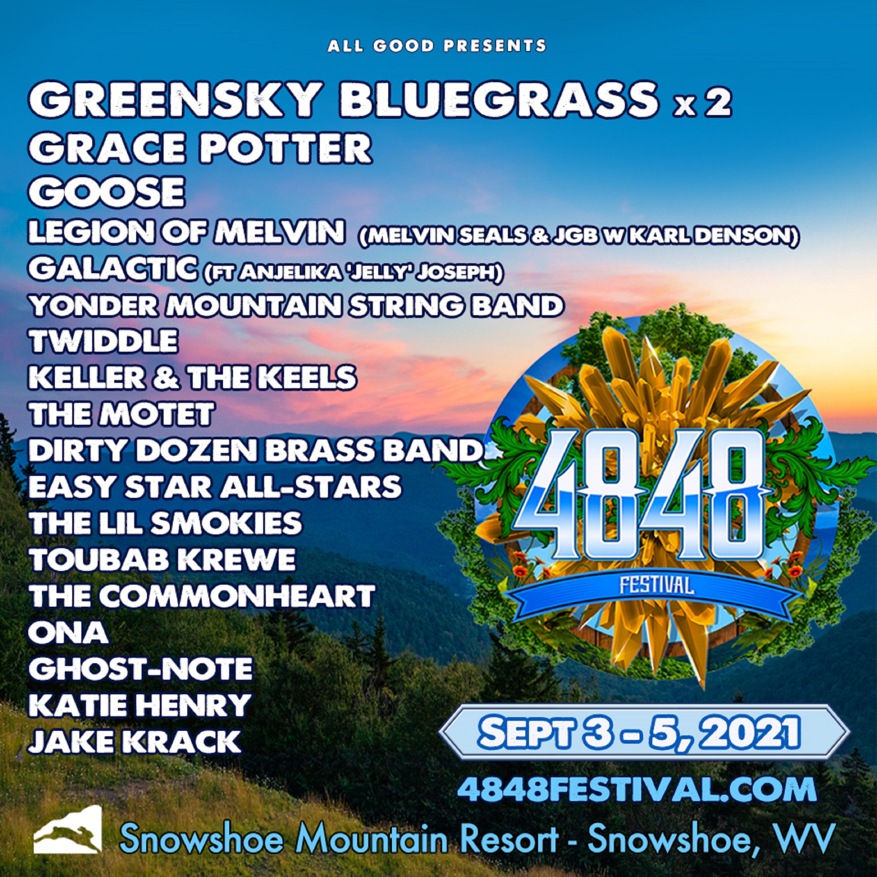 4848 Festival Announces Lineup for Labor Day Weekend Event September 3-5