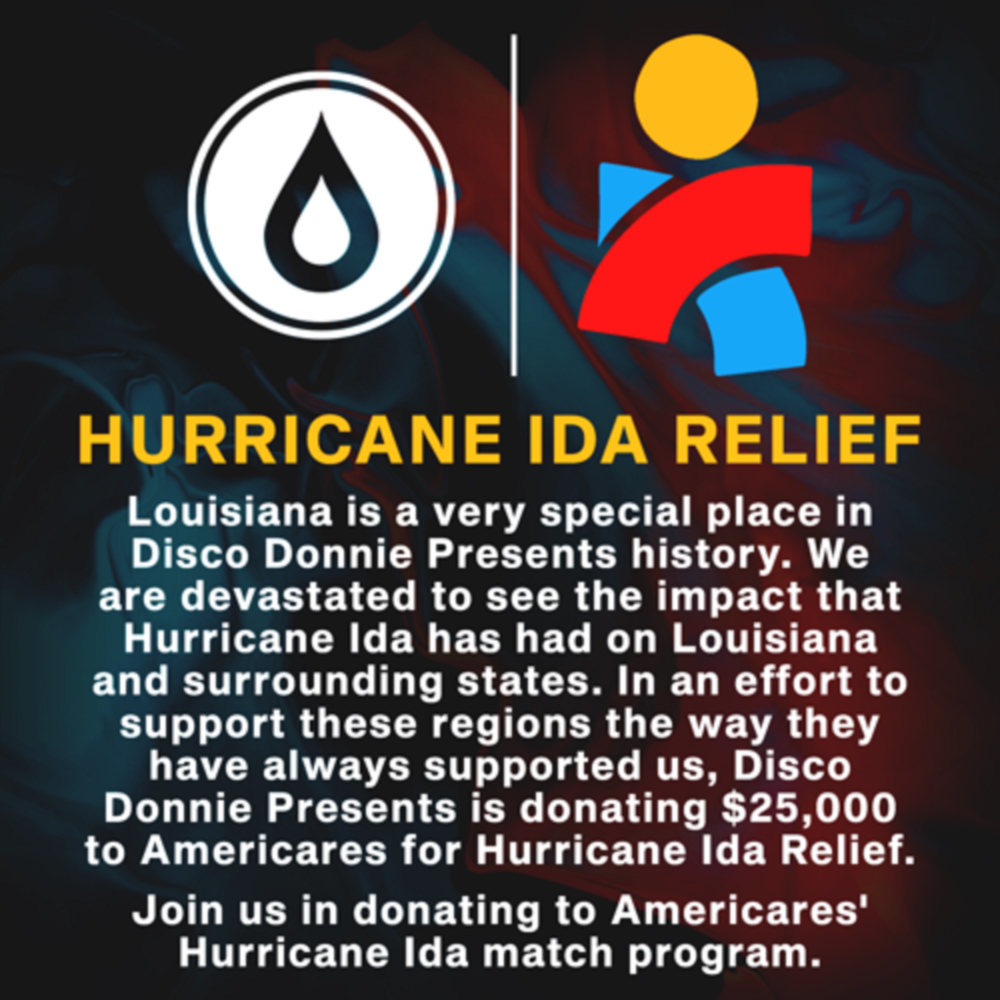 Disco Donnie Presents Donates $25,000 to Americares for Hurricane Ida Relief