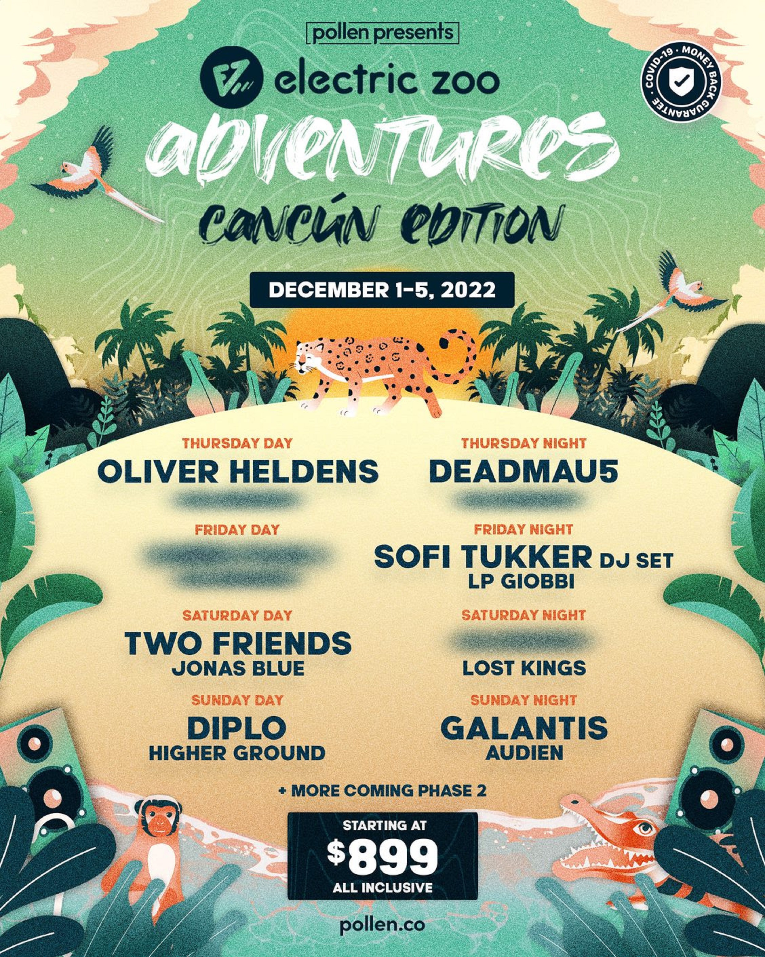 Lineup for Electric Zoo Adventures: Cancún Edition