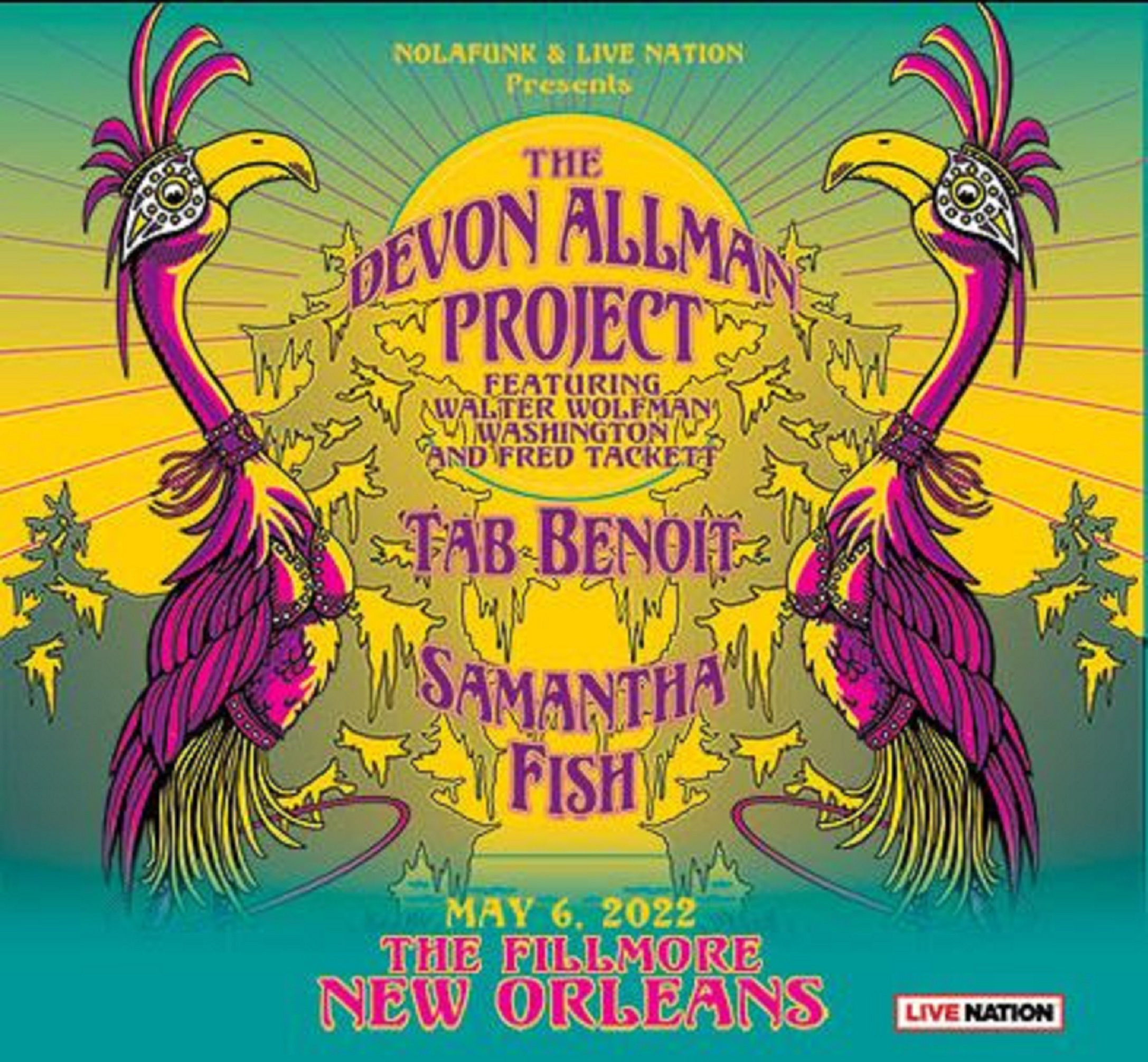 NOLAFUNK & Live Nation Presents The Devon Allman Project, Tab Benoit, Samantha Fish at The Fillmore/New Orleans