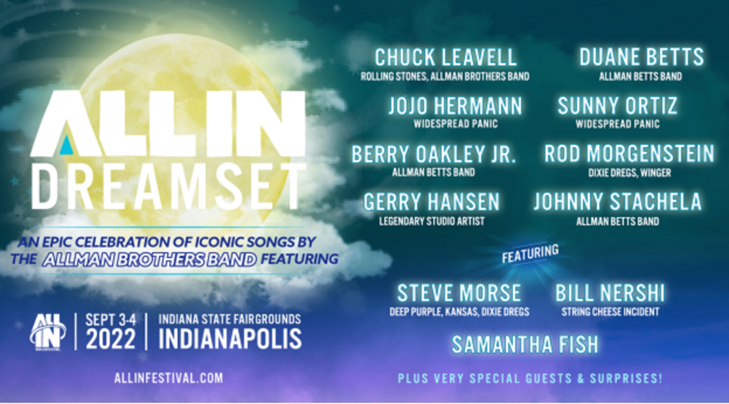 All IN Music Festival announces details for all-star lineup for Allman Brothers Band Dreamset
