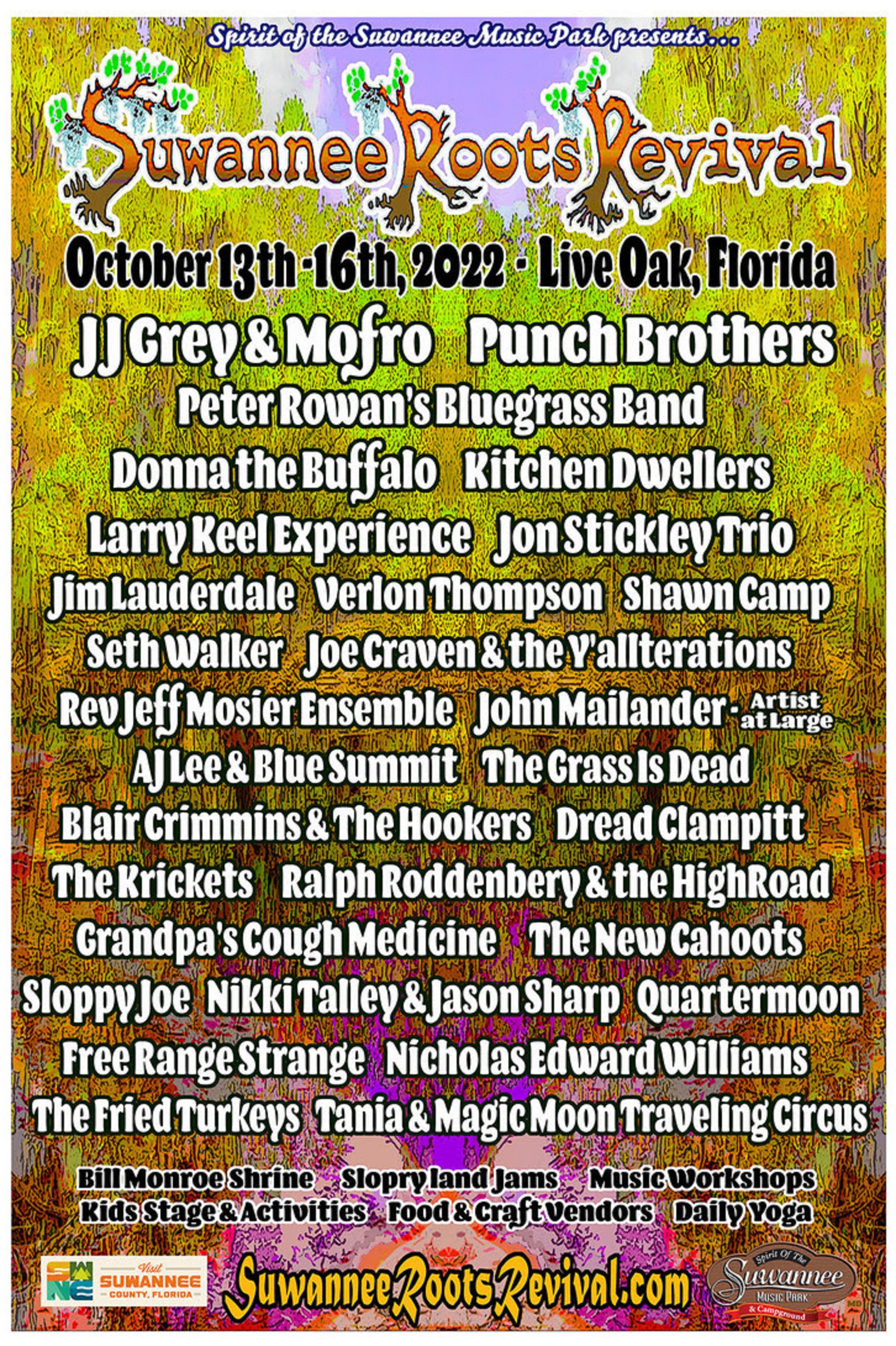 Suwannee Roots Revival Adds Larry Keel Experience and John Mailander - Oct 13-16