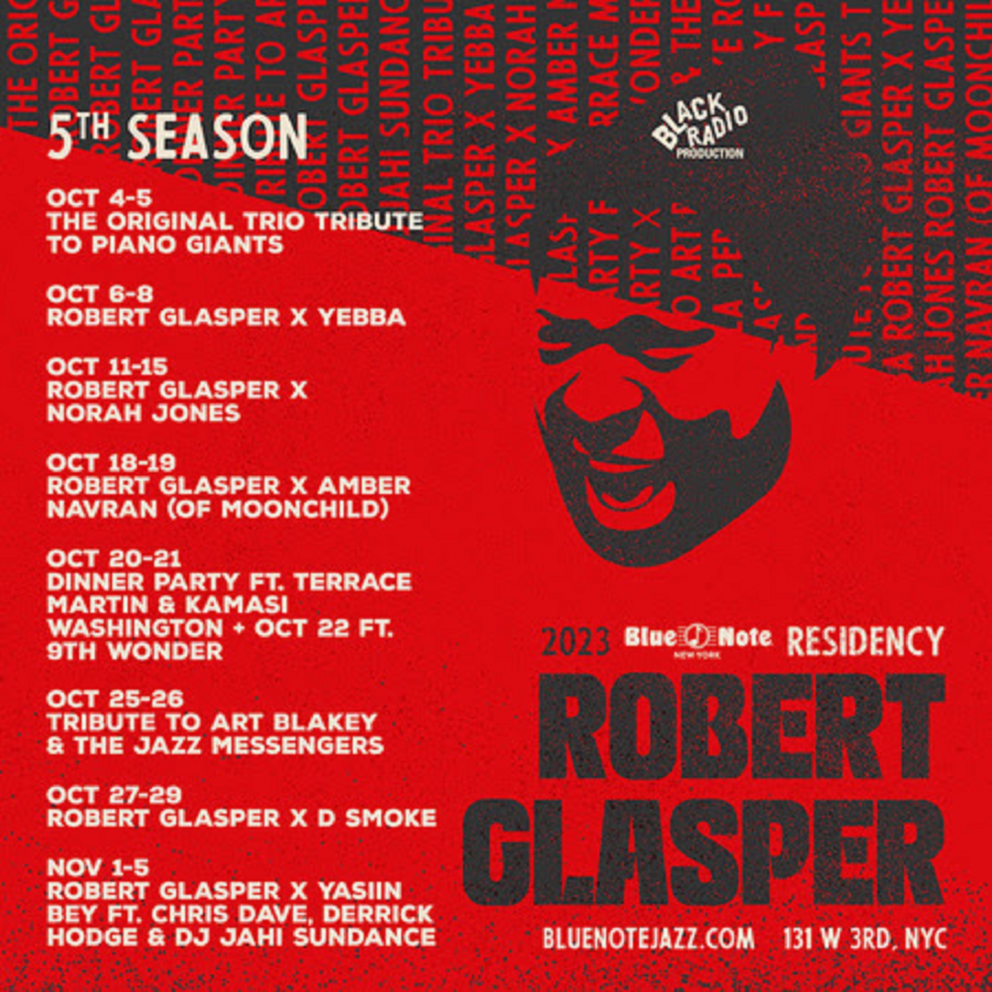 Blue Note Jazz Club Presents Robert Glasper's Fifth Annual "Robtober" Residency This Oct/Nov