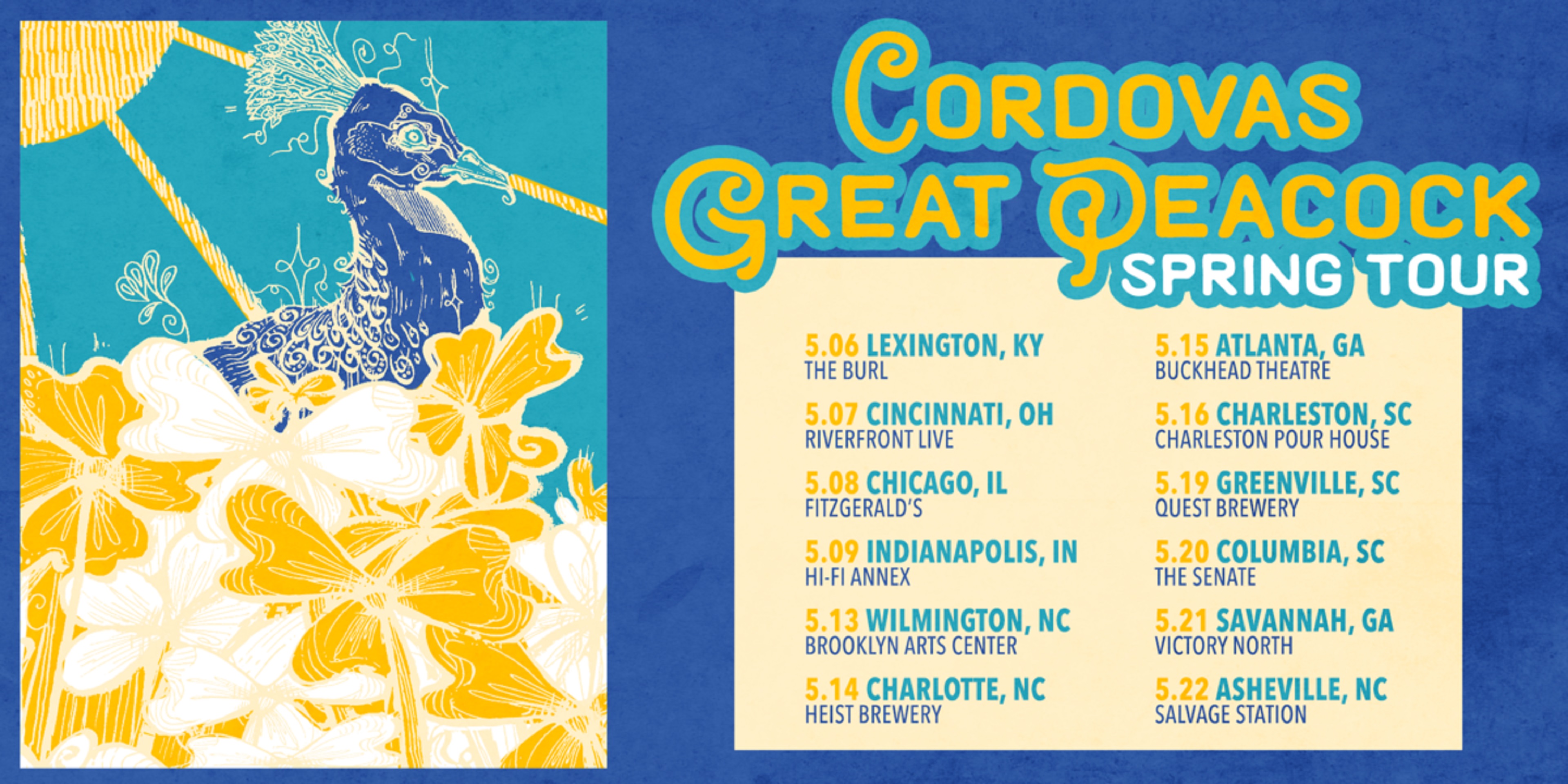 GREAT PEACOCK ANNOUNCE SPRING CO-HEADLINING TOUR WITH CORDOVAS