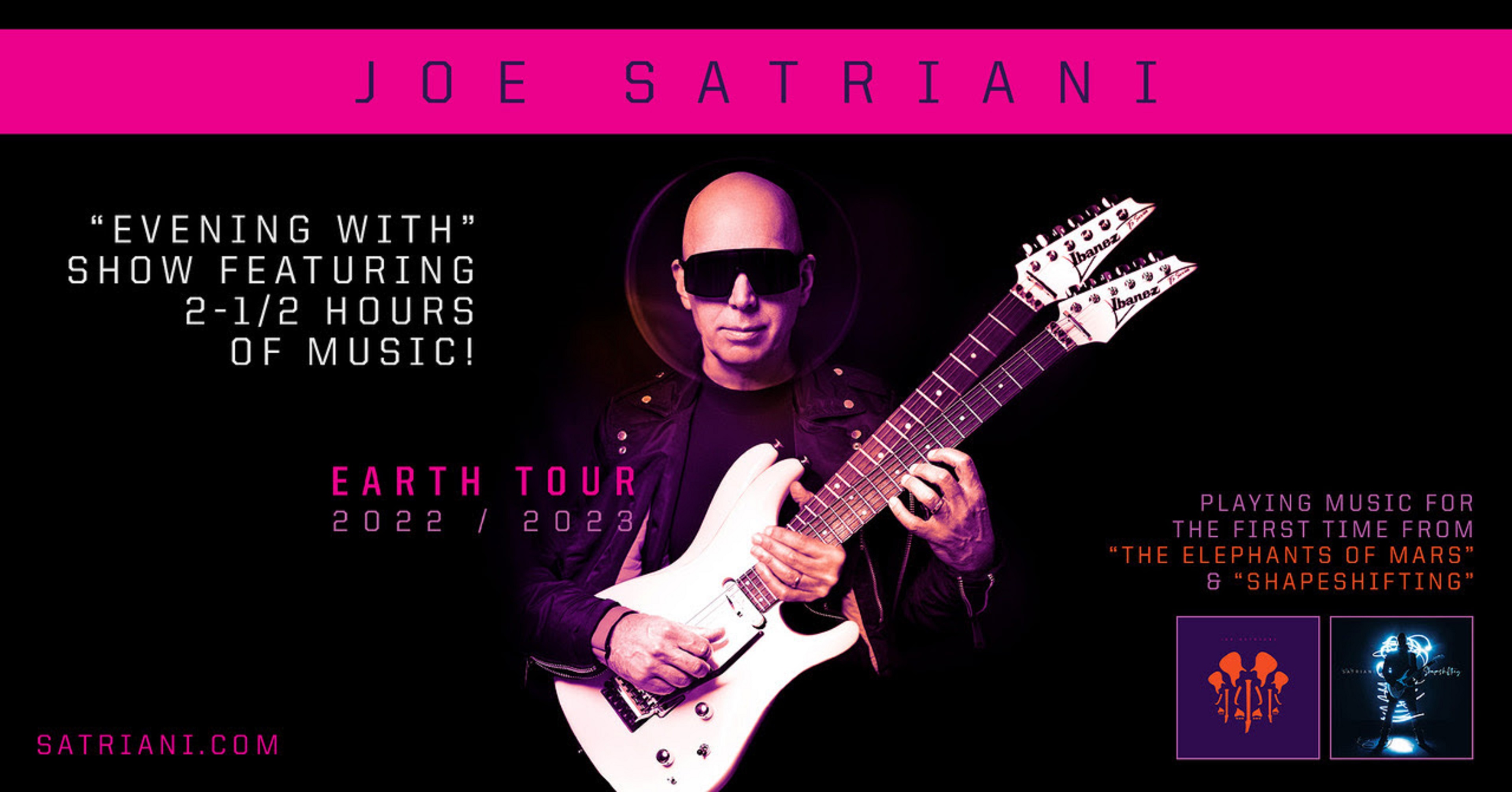 JOE SATRIANI ANNOUNCES U.S. 2022 "EARTH TOUR"