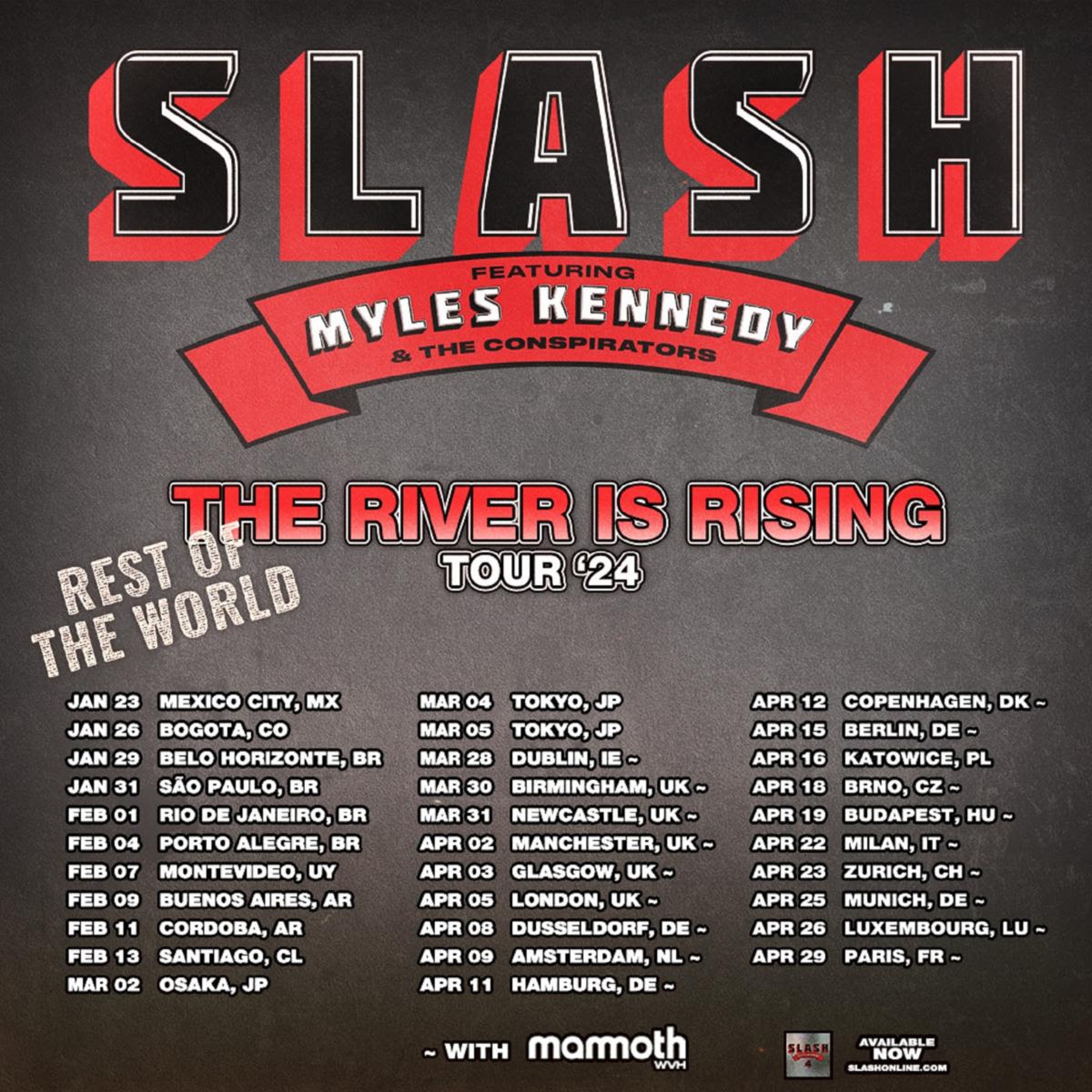 Slash Sets Tour, New LP 'Living the Dream' With Myles Kennedy