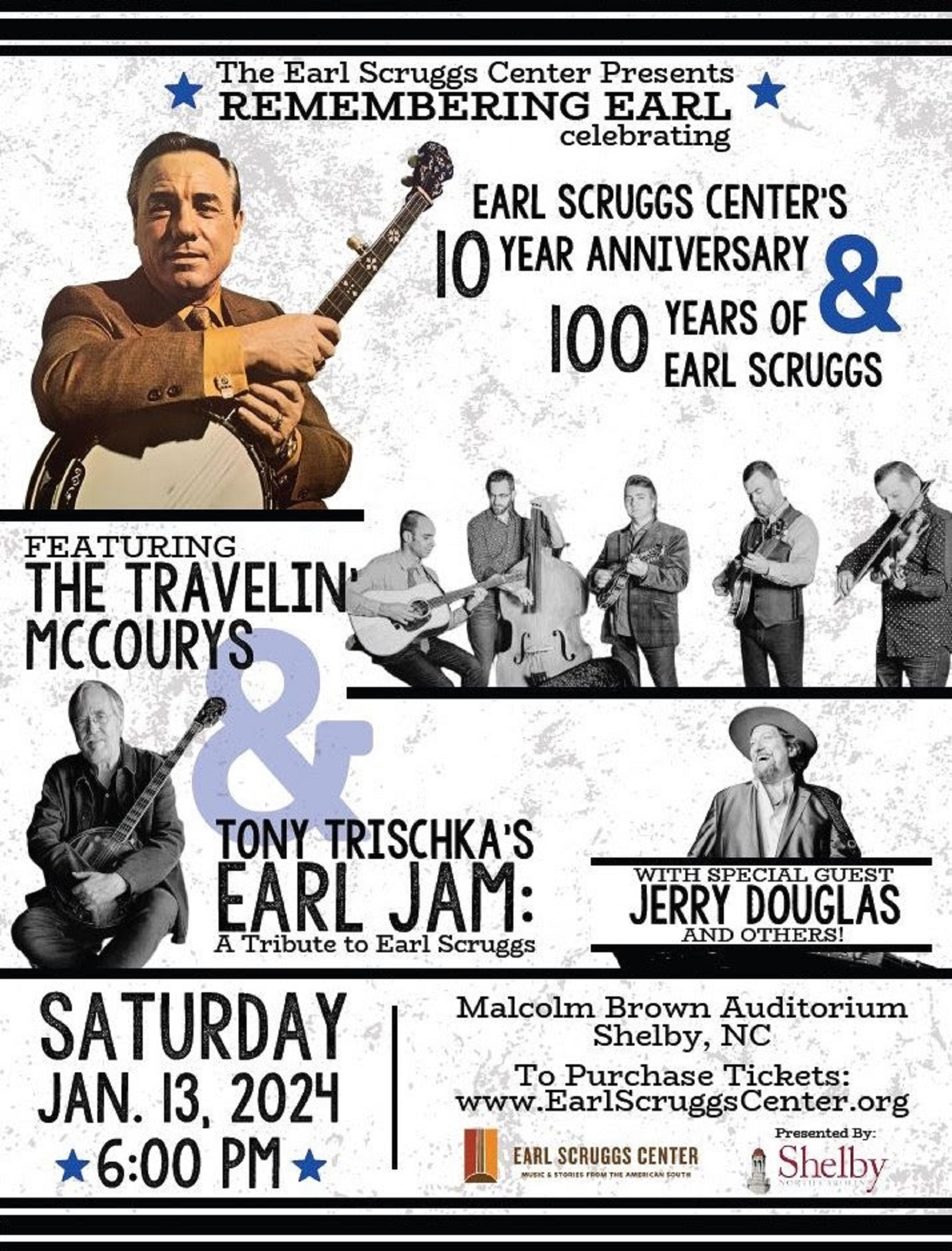 Earl Scruggs Center Announces REMEMBERING EARL Benefit Jan. 13 Ft. TRAVELIN' MCCOURYS, TONY TRISCHKA, JERRY DOUGLAS, and More