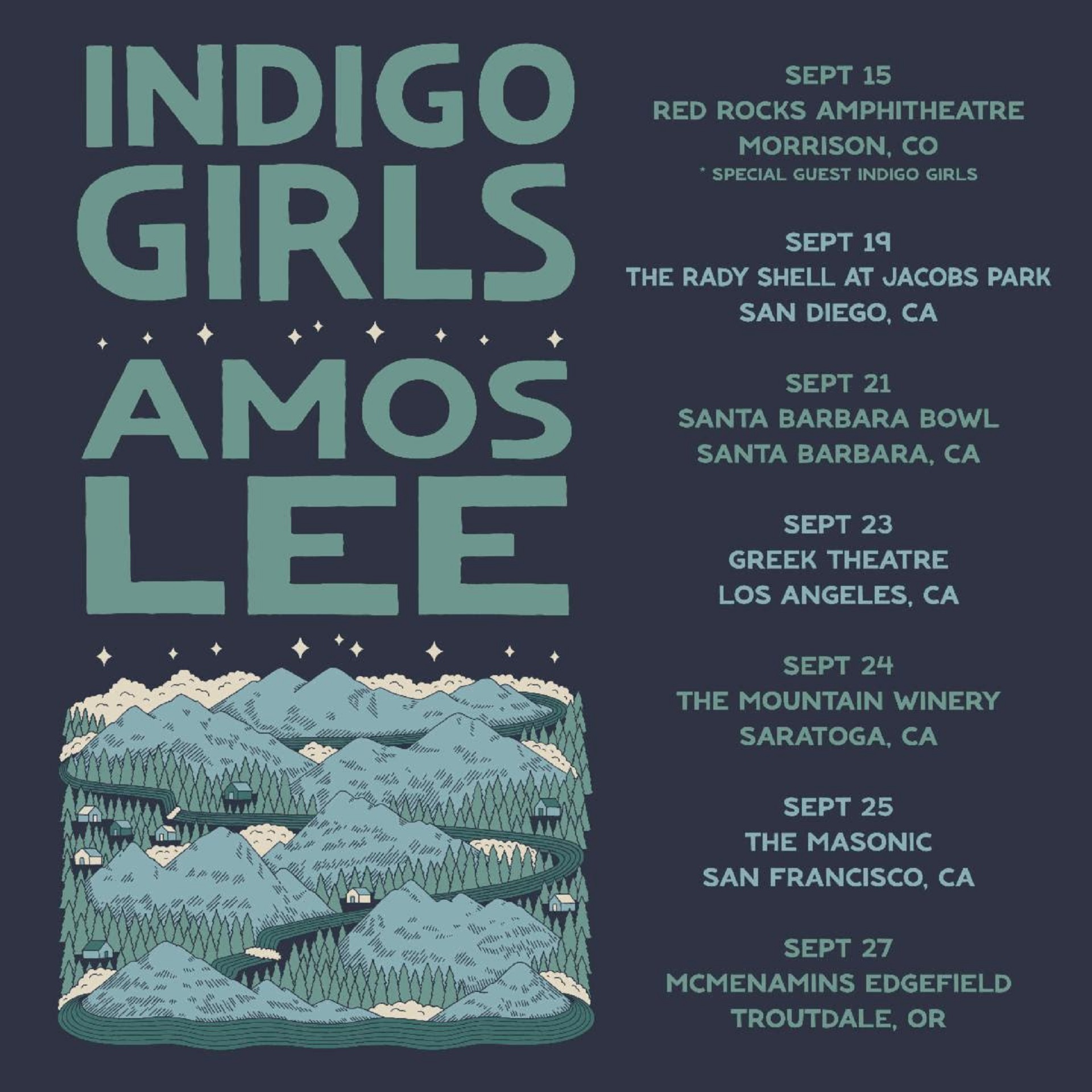 The Indigo Girls announce September 2024 co-headlining tour with Amos Lee