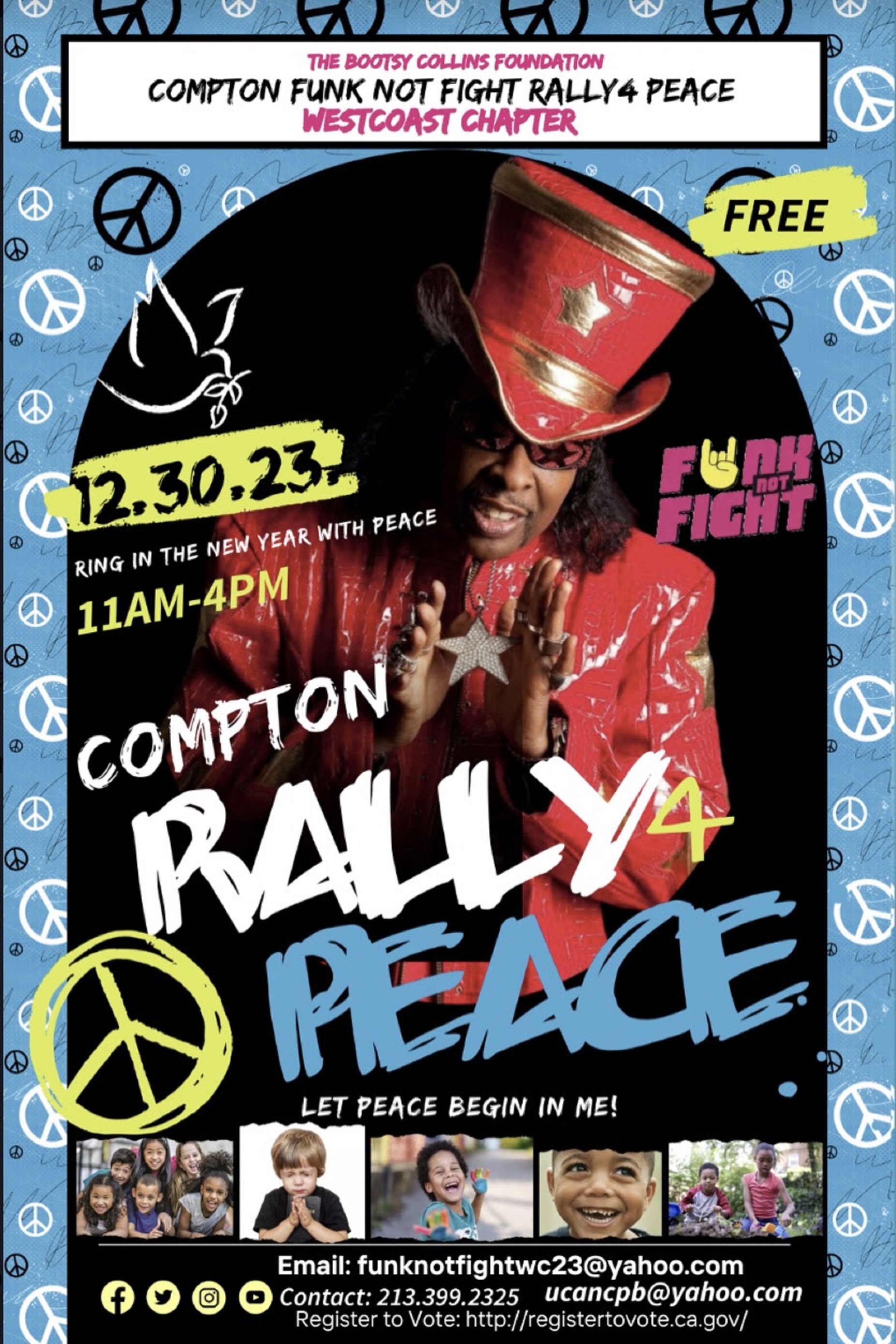 Bootsy Collins releases two new songs: new theme song for Cincinnati Black Music Walk of Fame + "We Outta Be Funkin" for Funk Not Fight Rally4 Peace