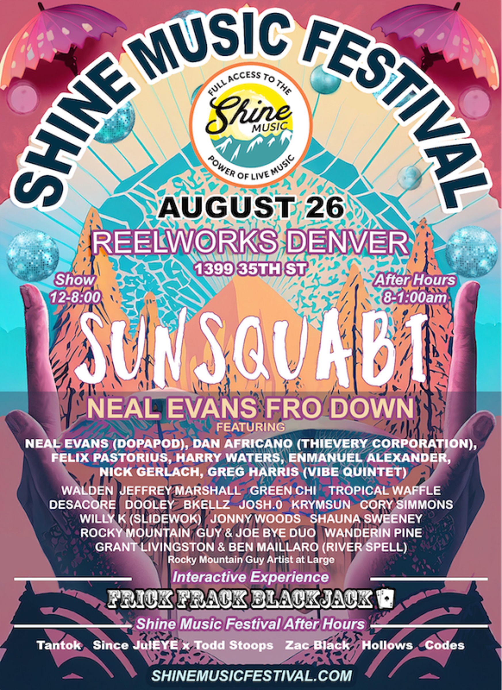 Non-profit, ADA-focused Shine Music Festival ft. SunSquabi, Dopapod drummer Neal 'Fro' Evans & more