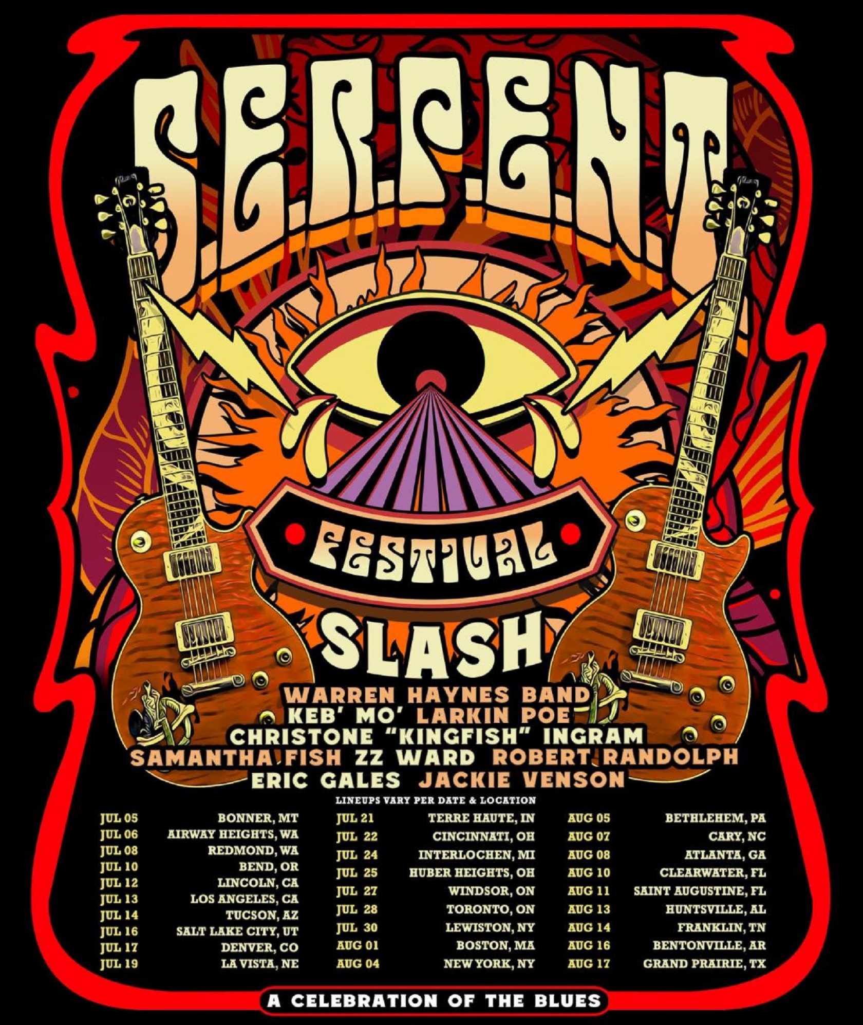 SLASH's S.E.R.P.E.N.T. Blues Festival Announces New Date and National Alliance on Mental Illness Added to Festival Nonprofits