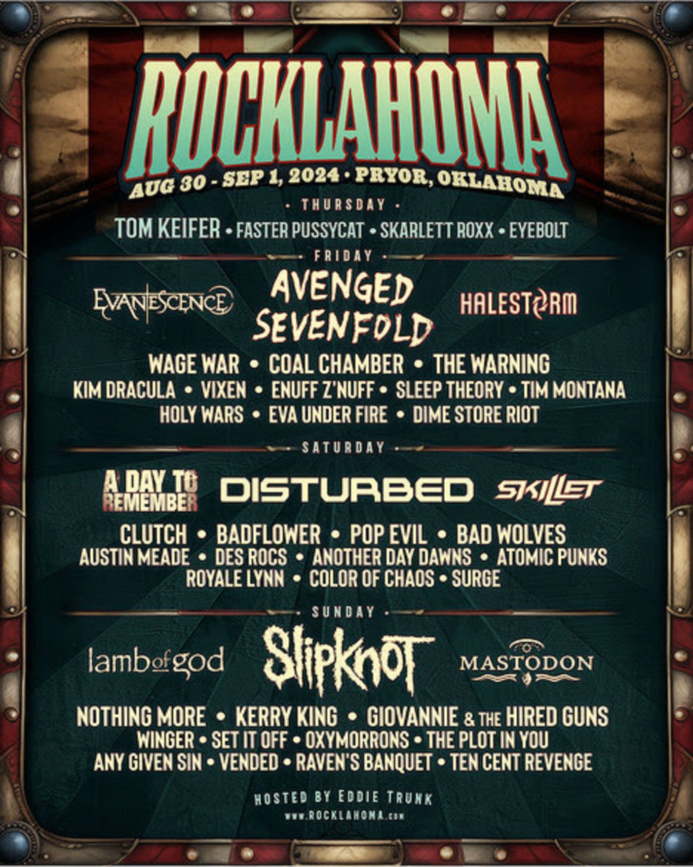 Rocklahoma Announces Single Day Lineup For 2024