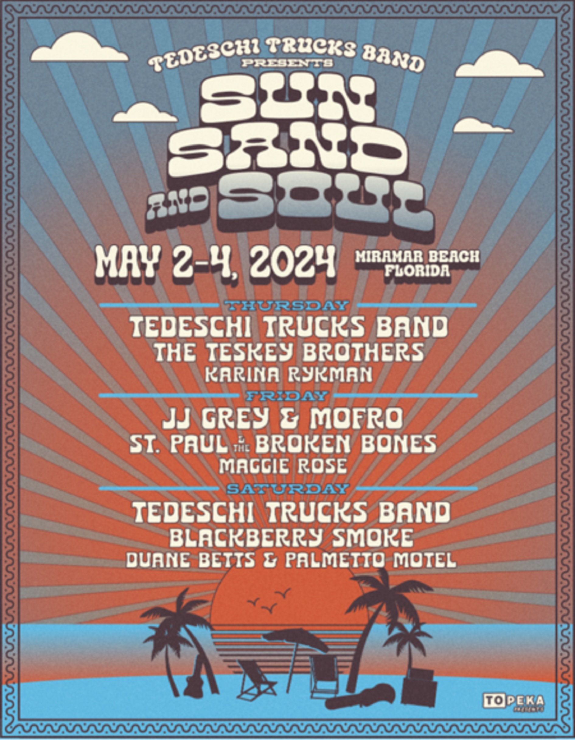 Topeka partners with Tedeschi Trucks Band to present "Sun, Sand and Soul Beach Weekend"